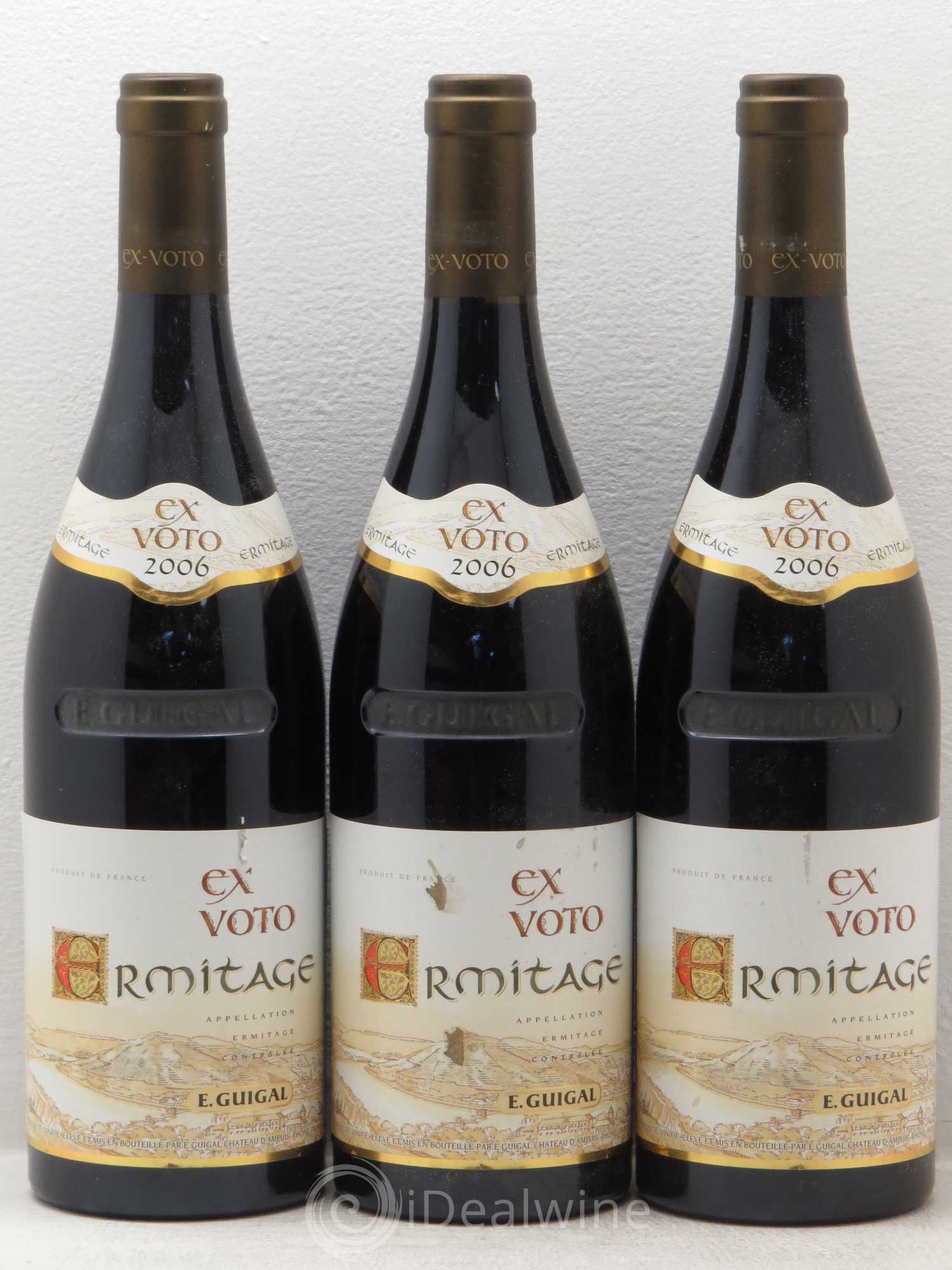 Ermitage Ex Voto Guigal 2006 - Lot de 3 bouteilles - 0