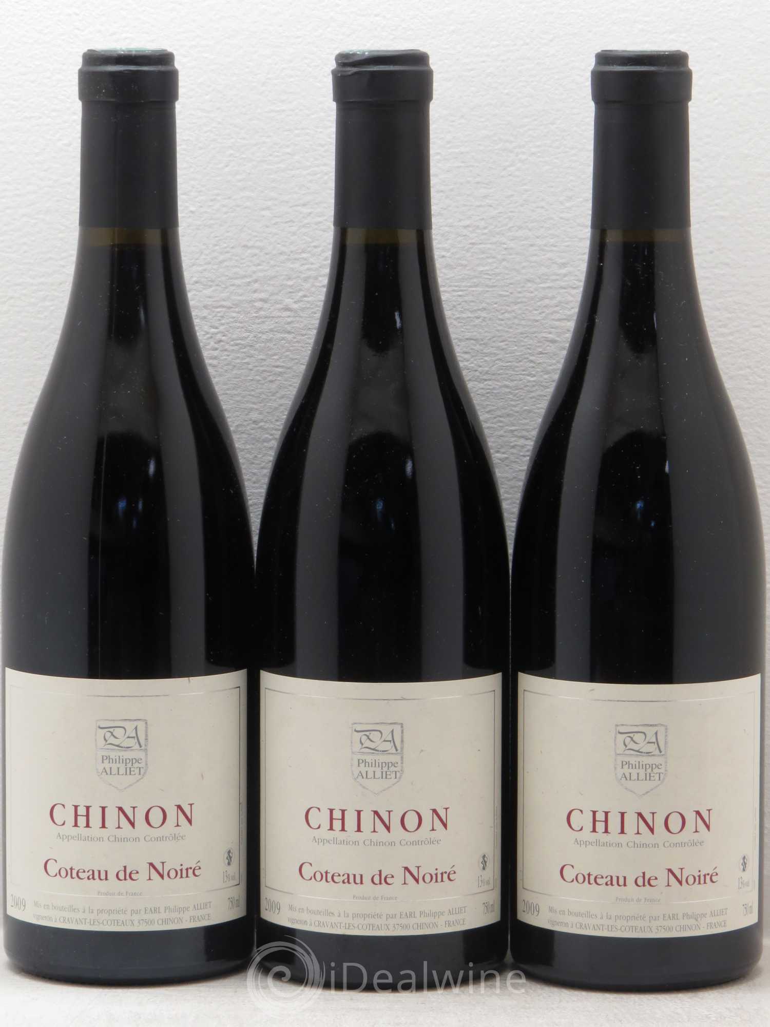 Chinon Coteau de Noiré Philippe Alliet 2009 - Lot de 3 bouteilles - 0