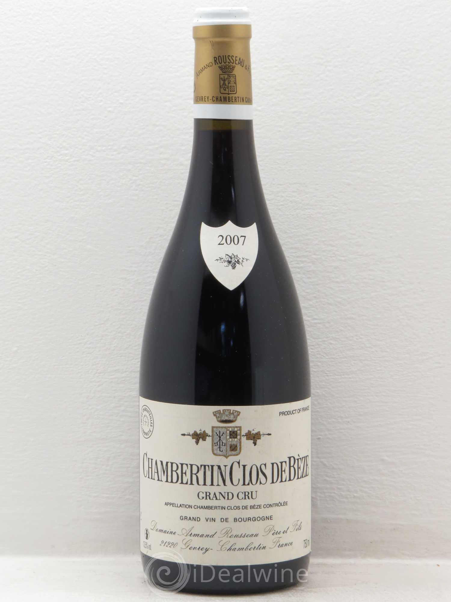 Chambertin Clos de Bèze Grand Cru Armand Rousseau (Domaine) 2007 - Lot de 1 bouteille - 0