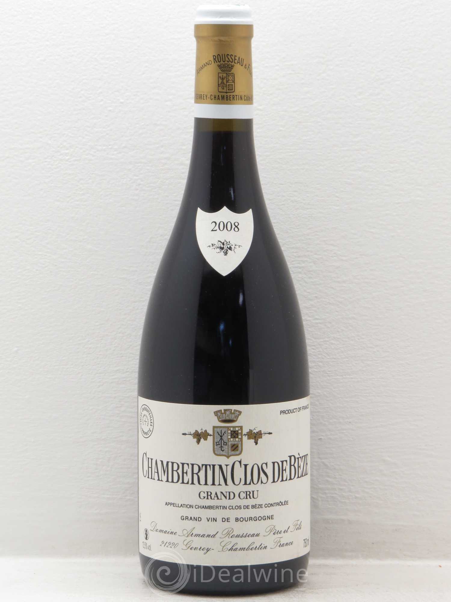 Chambertin Clos de Bèze Grand Cru Armand Rousseau (Domaine) 2008 - Lot de 1 bouteille - 0