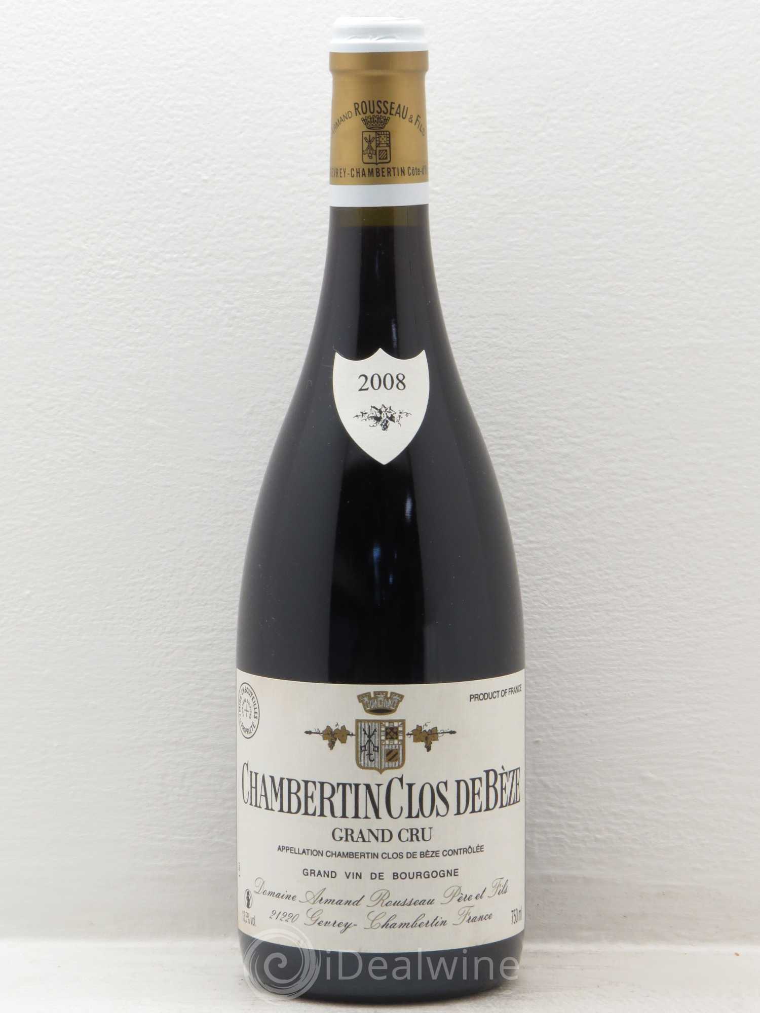 Chambertin Clos de Bèze Grand Cru Armand Rousseau (Domaine) 2008 - Lot de 1 bouteille - 0