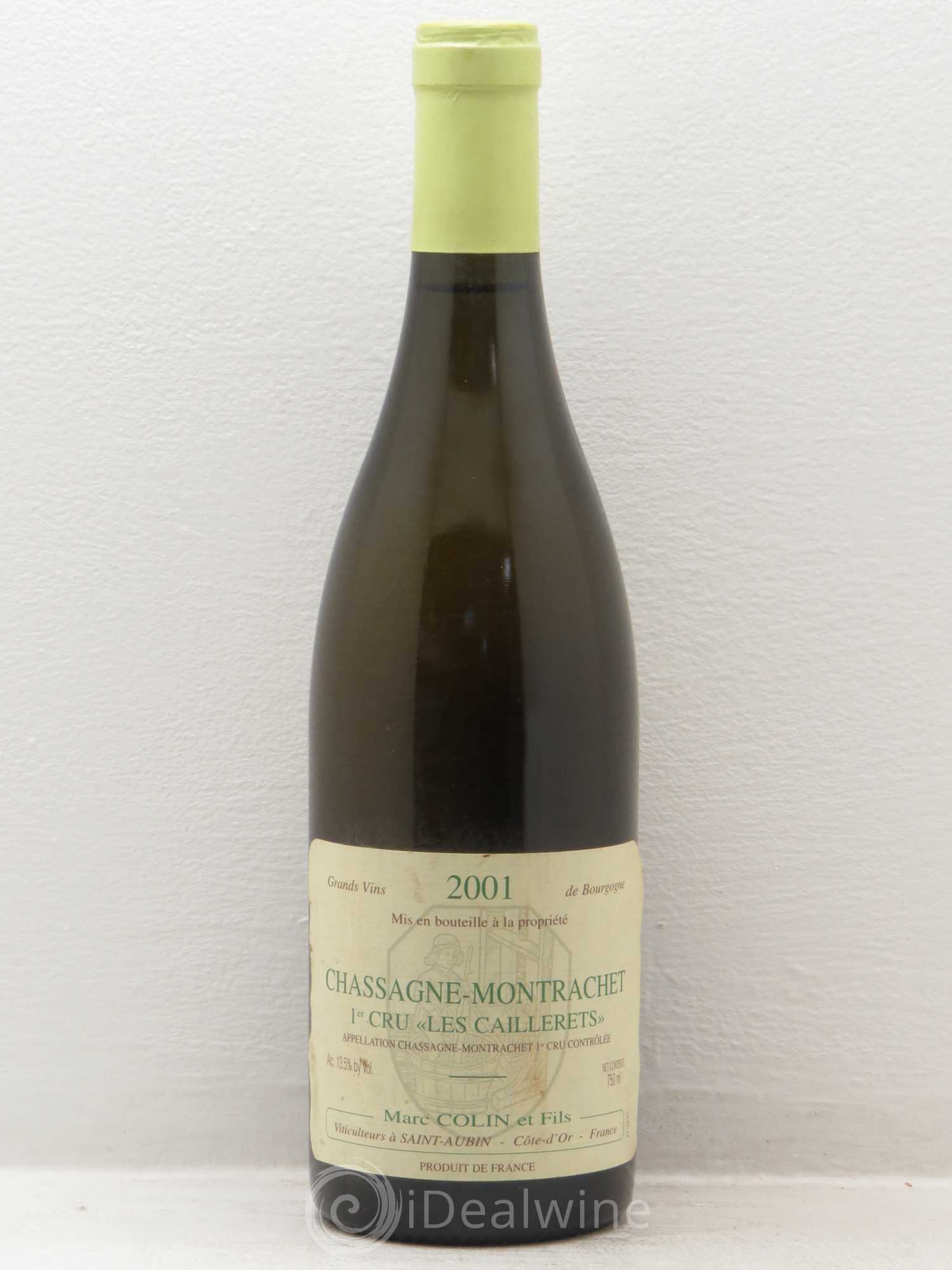 Chassagne-Montrachet 1er Cru Les Caillerets Marc Colin & Fils 2001 - Lot de 1 bouteille - 0