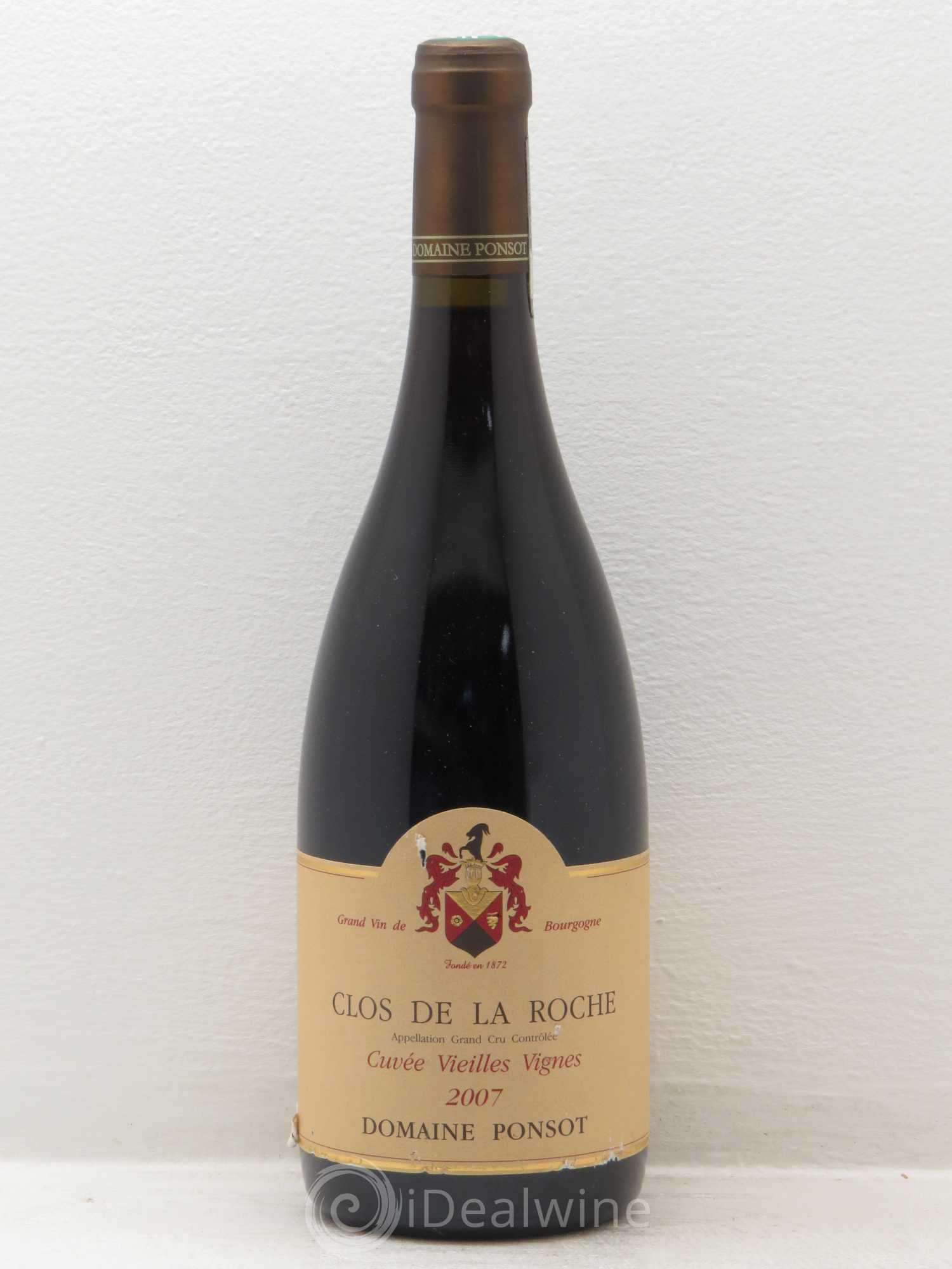 Clos de la Roche Grand Cru Vieilles Vignes Ponsot (Domaine) 2011 - Lot de 1 bouteille - 0