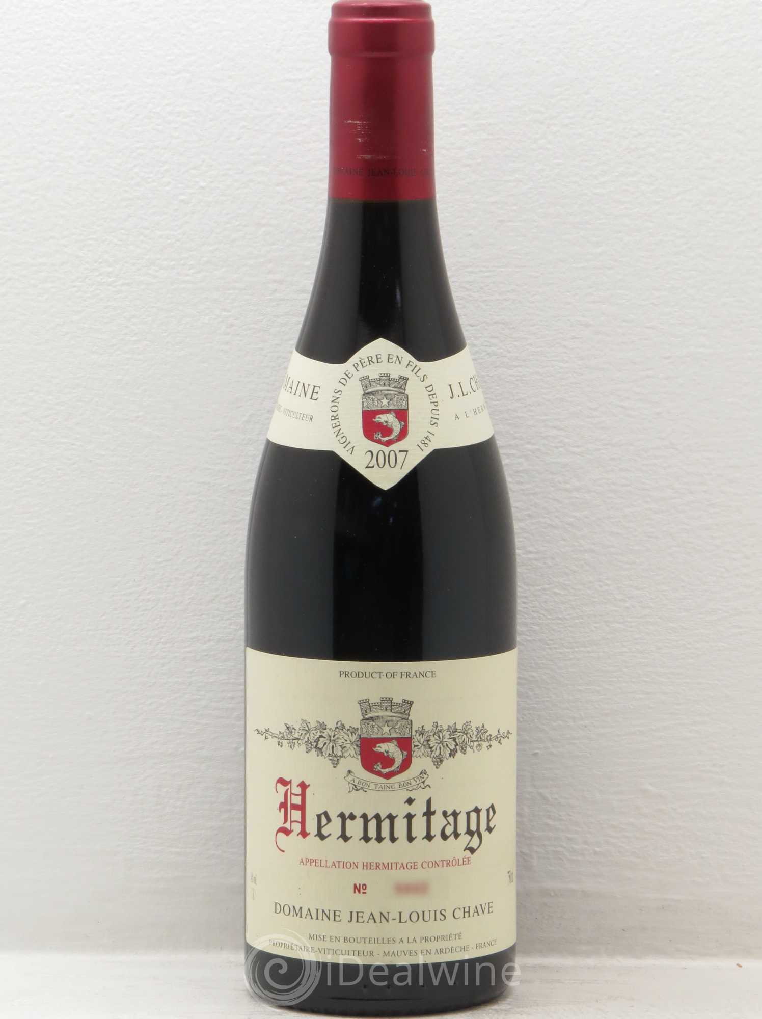 Hermitage Jean-Louis Chave 2007 - Lot de 1 bouteille - 0