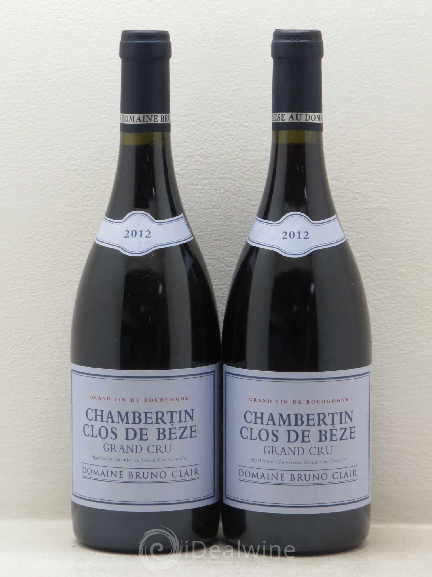 Chambertin Clos de Bèze Grand Cru Bruno Clair (Domaine) 2012 - Lot de 2 bouteilles - 0