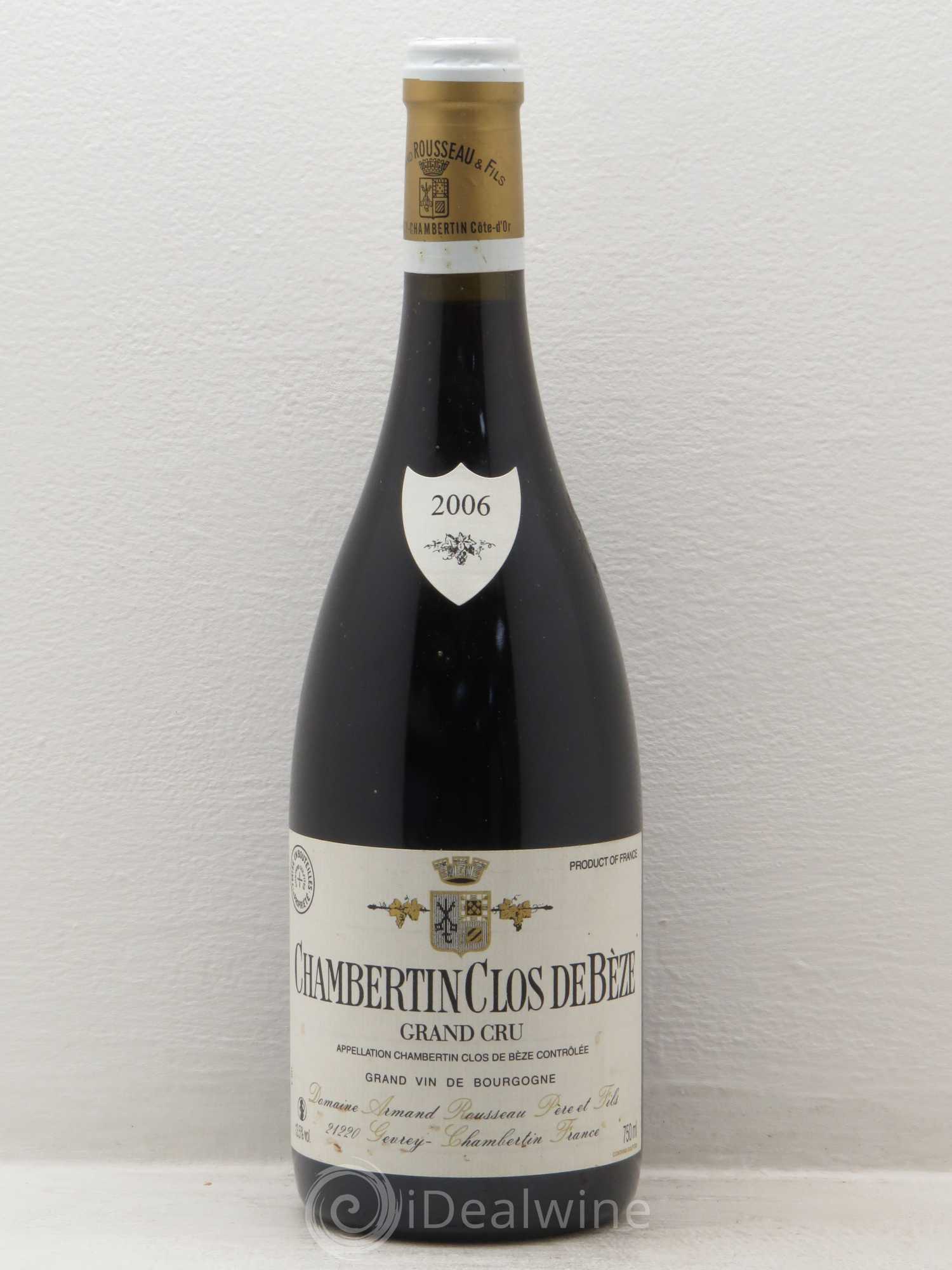 Chambertin Clos de Bèze Grand Cru Armand Rousseau (Domaine) 2006 - Lot de 1 bouteille - 0