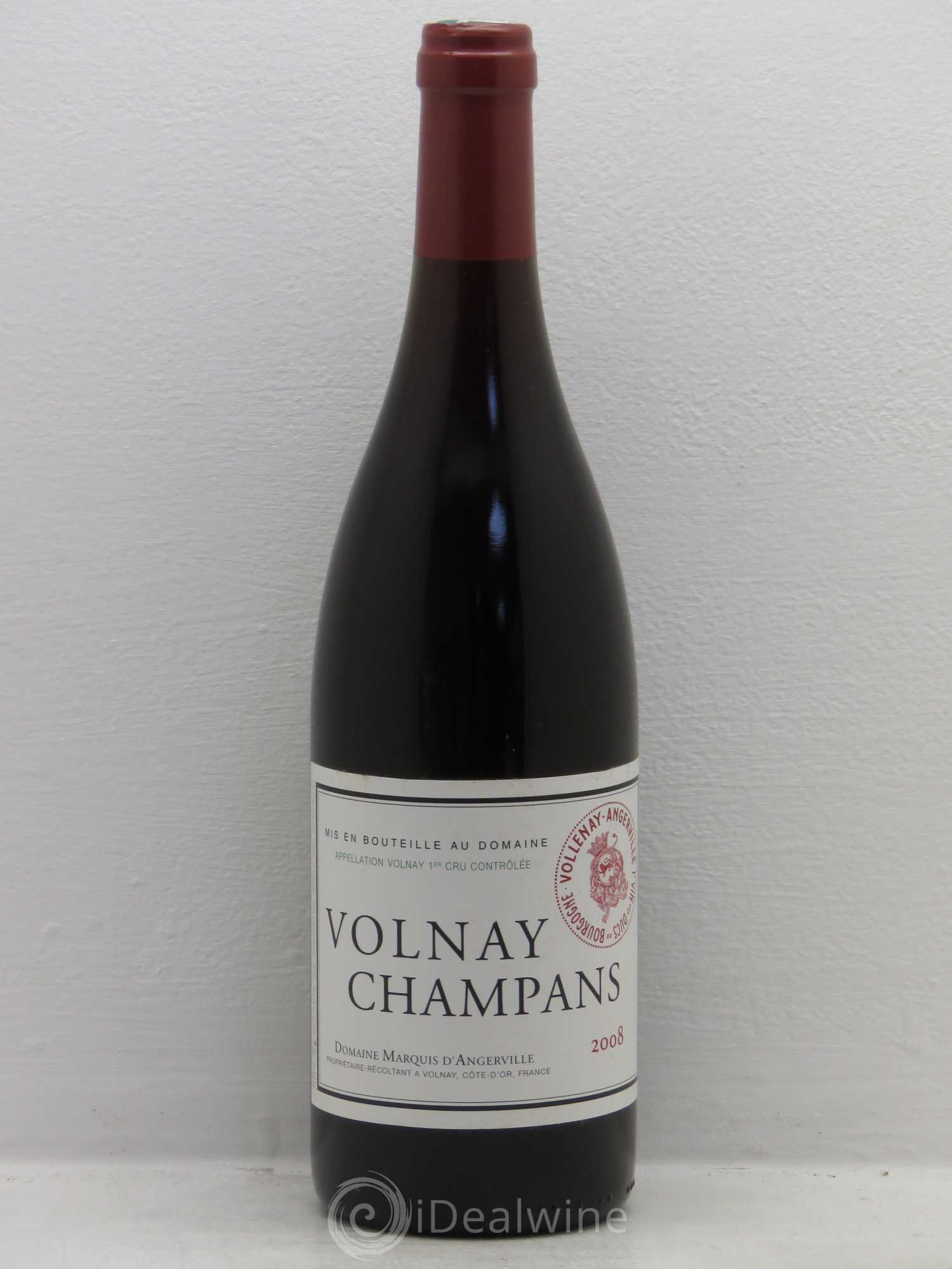 Volnay 1er Cru Champans Marquis d'Angerville (Domaine) 2008 - Lot de 1 bouteille - 0