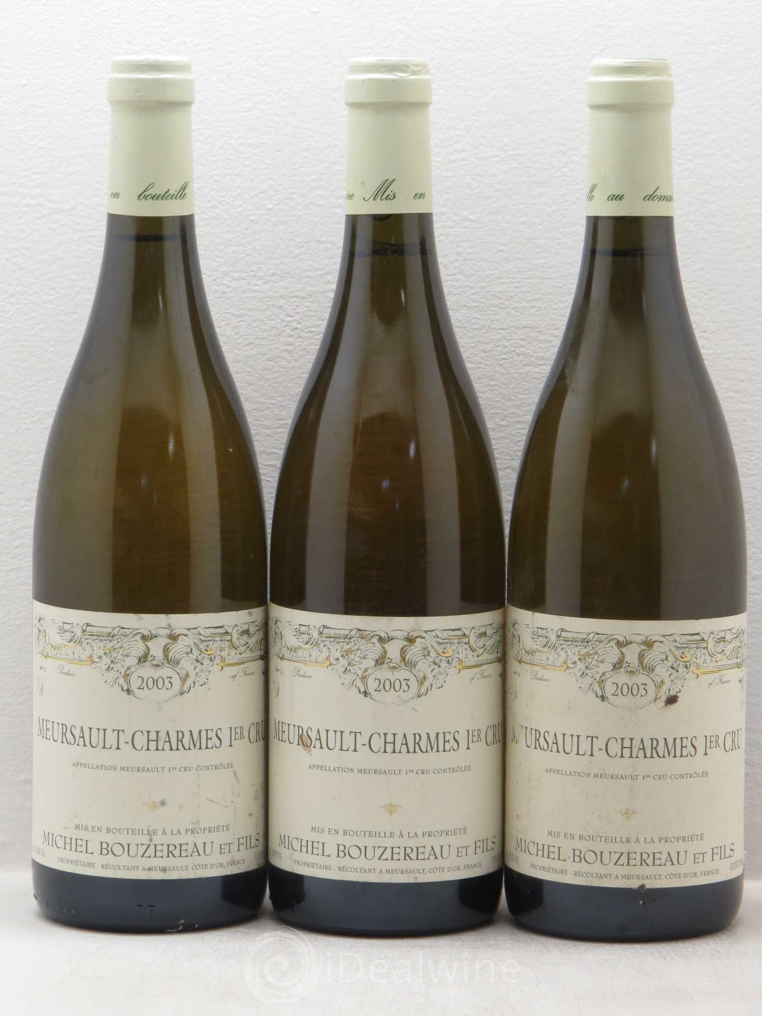 Meursault 1er Cru Domaine Bouzereau 2003 - Posten von 3 Flaschen - 0