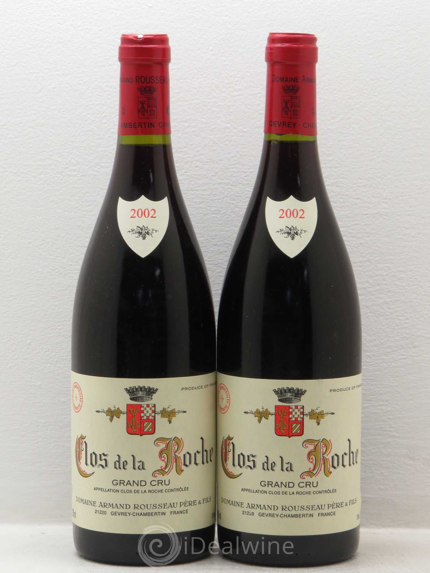 Clos de la Roche Grand Cru Armand Rousseau (Domaine) 2002 - Lot de 2 bouteilles - 0