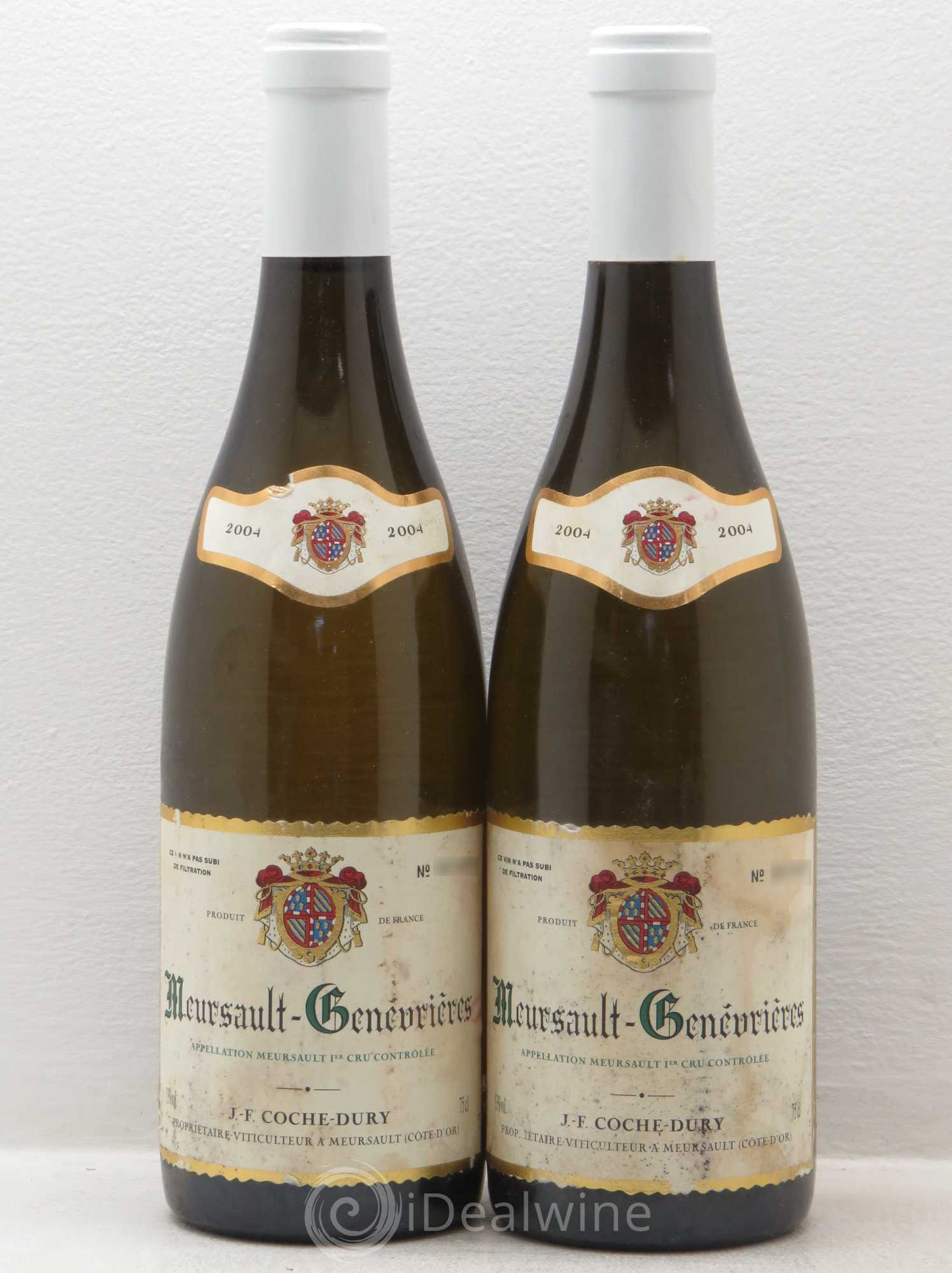 Meursault 1er Cru Genevrières Coche Dury (Domaine) 2004 - Lot de 2 bouteilles - 0