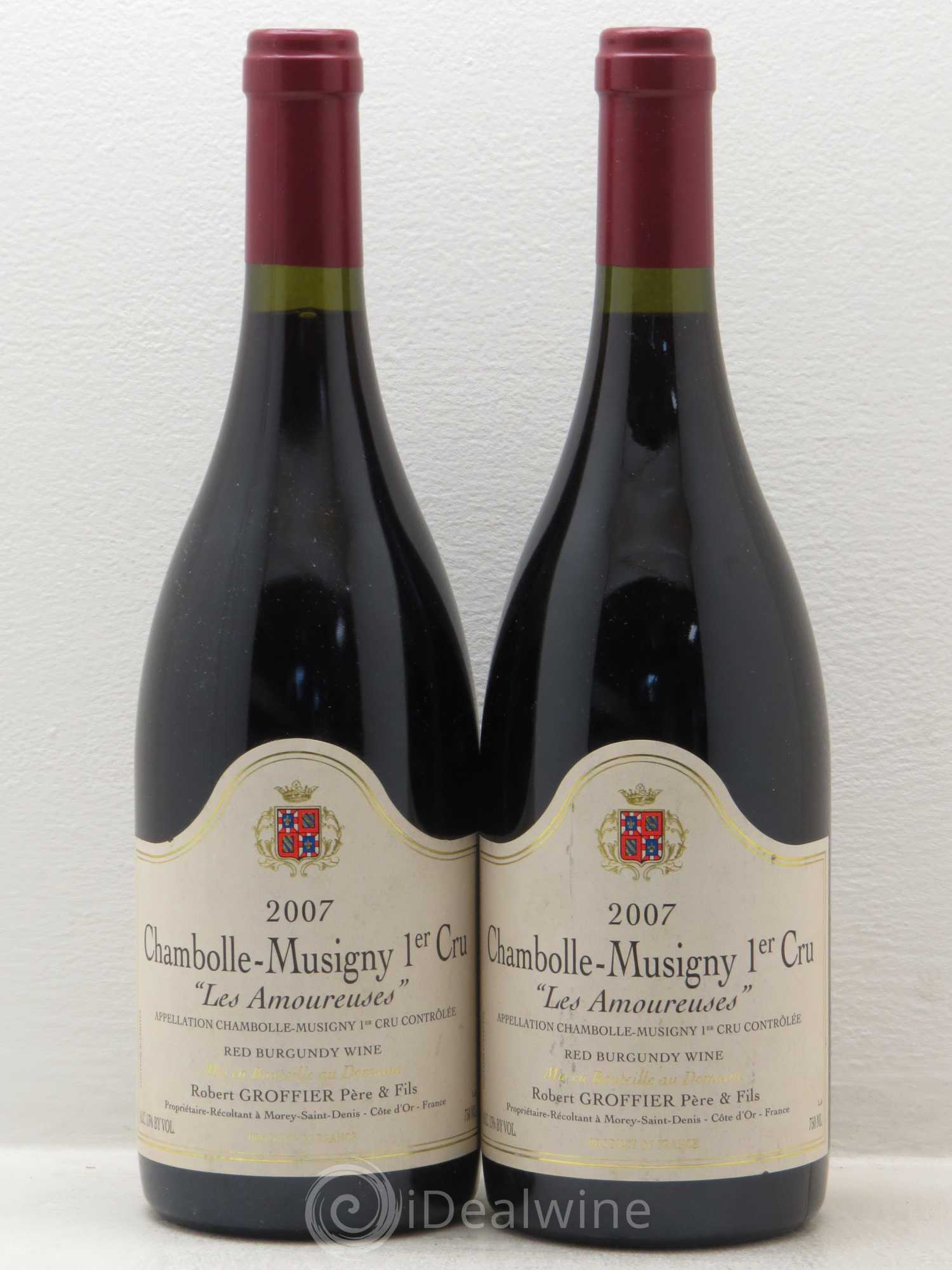 Chambolle-Musigny 1er Cru Les Amoureuses Robert Groffier Père & Fils (Domaine) 2007 - Lot de 2 bouteilles - 0