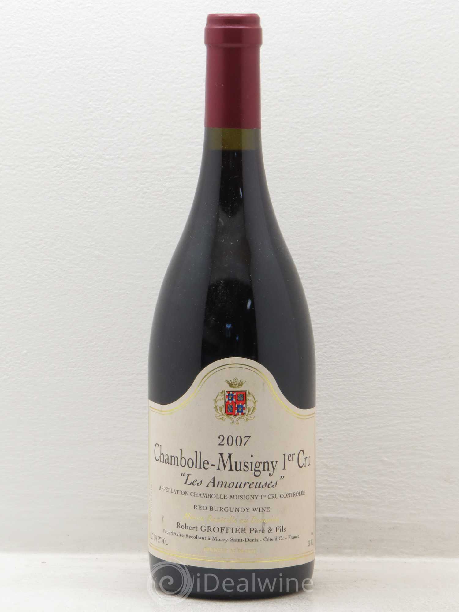 Chambolle-Musigny 1er Cru Les Amoureuses Robert Groffier Père & Fils (Domaine) 2007 - Lot de 1 bouteille - 0