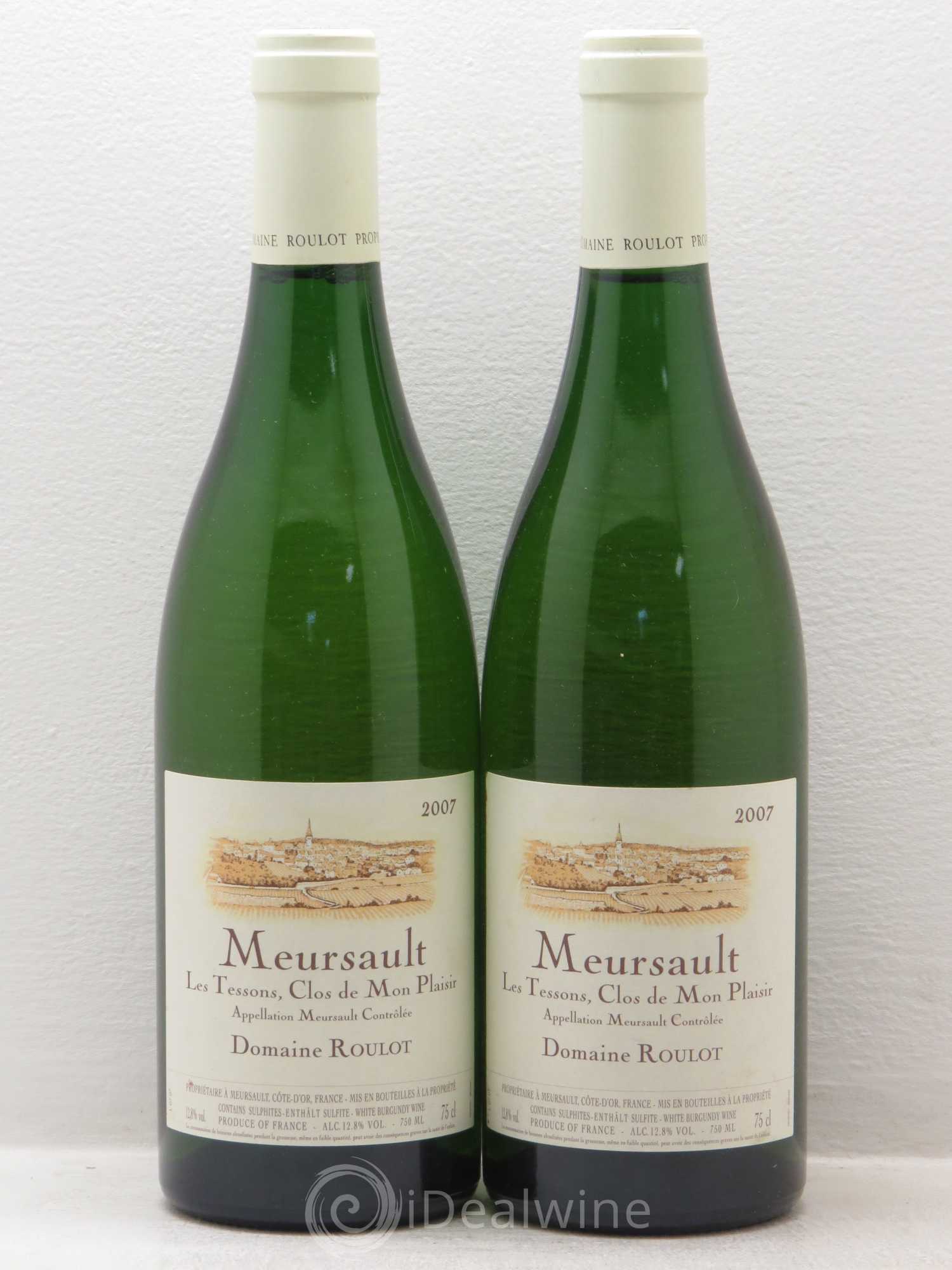 Meursault Les Tessons Clos de Mon plaisir Roulot (Domaine) 2007 - Lot de 2 bouteilles - 0