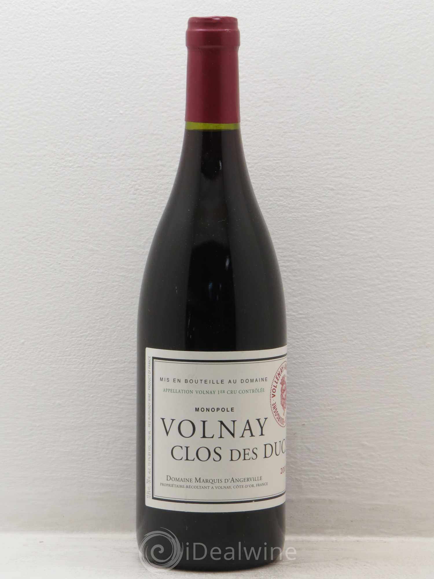 Volnay 1er Cru Clos des Ducs Marquis d'Angerville (Domaine) 2005 - Lot de 1 bouteille - 0