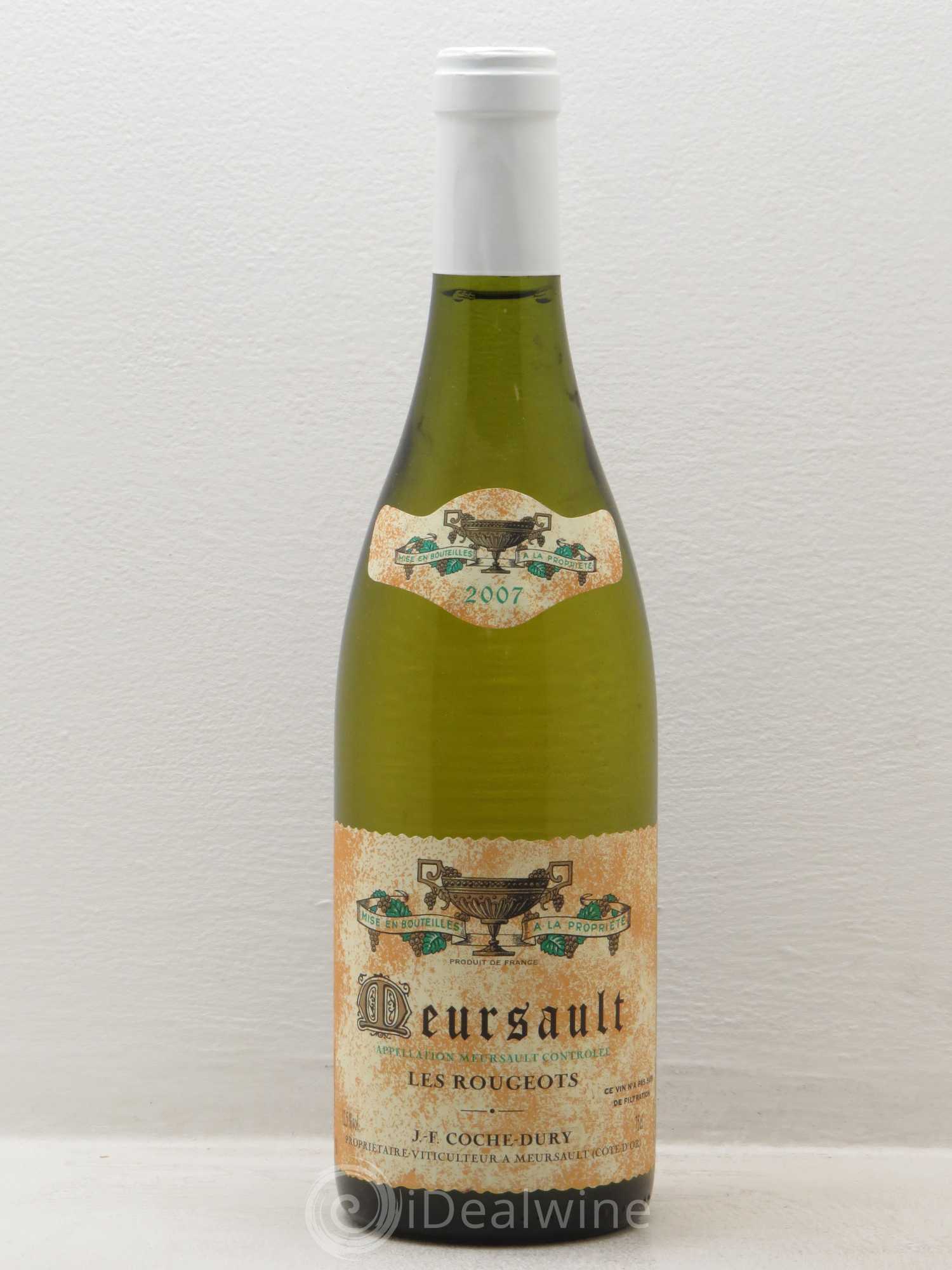Meursault Les Rougeots Coche Dury (Domaine) 2007 - Lot de 1 bouteille - 0
