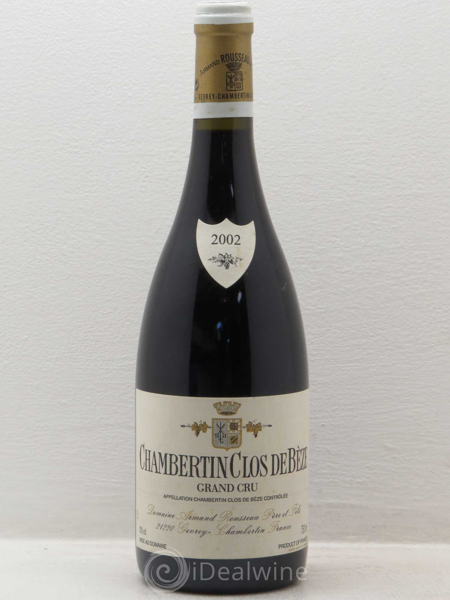 Chambertin Clos de Bèze Grand Cru Armand Rousseau (Domaine) 2002 - Lot de 1 bouteille - 0