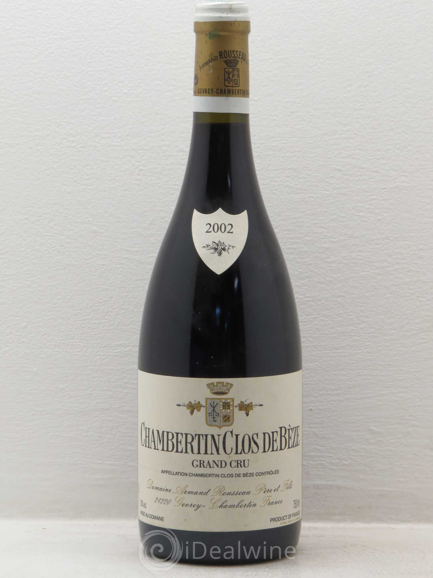 Chambertin Clos de Bèze Grand Cru Armand Rousseau (Domaine) 2002 - Lot de 1 bouteille - 0