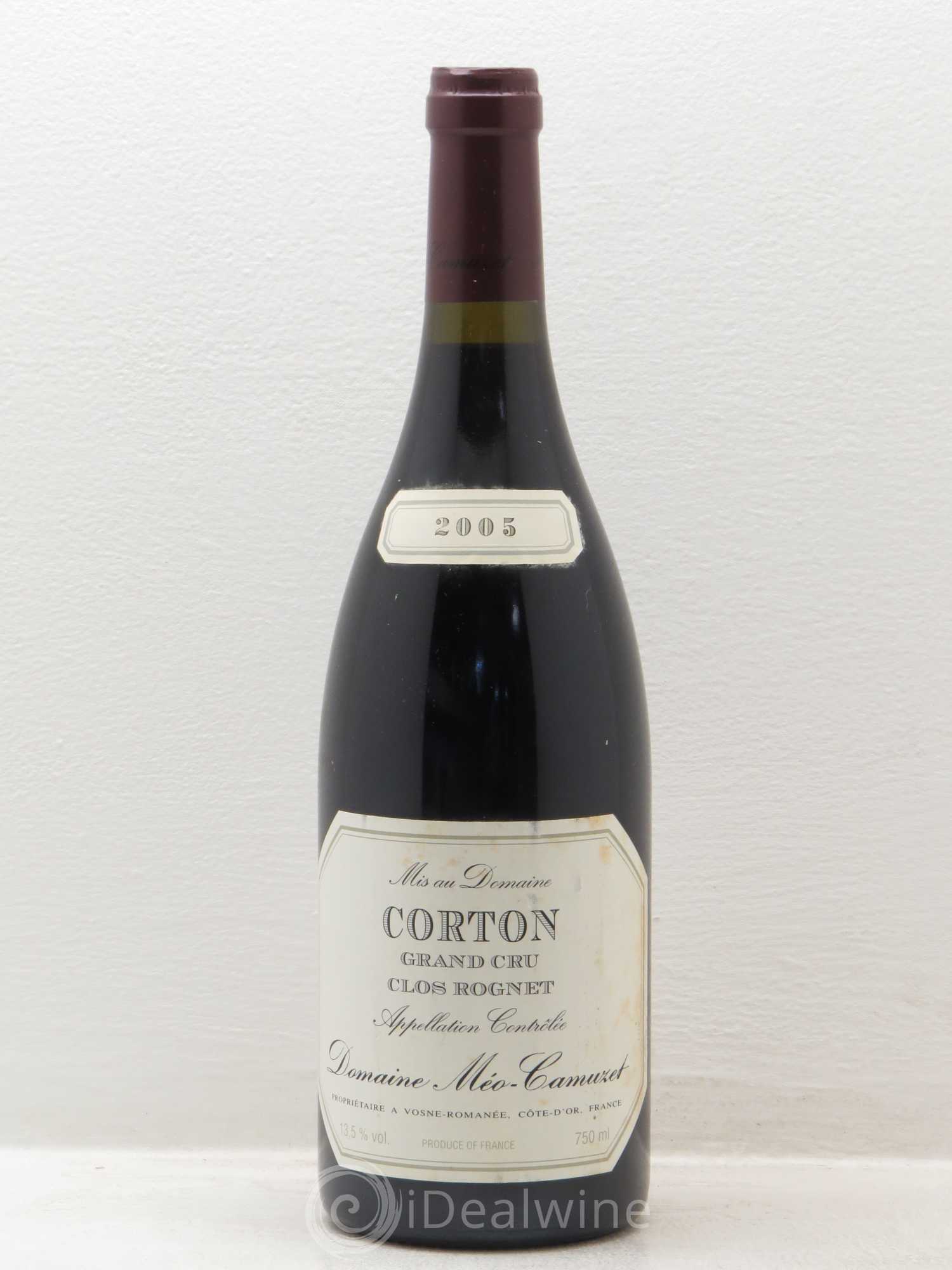 Corton Grand Cru Clos Rognet Méo-Camuzet (Domaine) 2005 - Lot de 1 bouteille - 0
