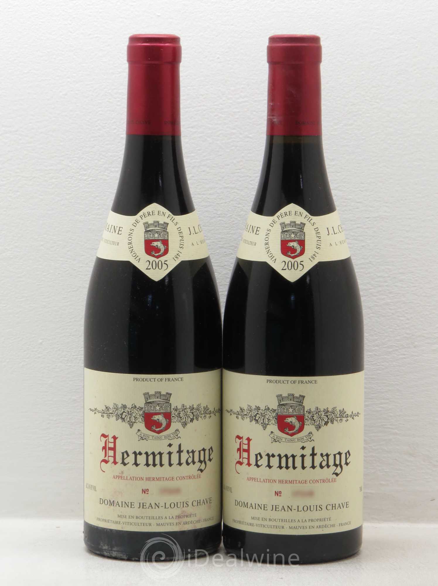 Hermitage Jean-Louis Chave 2005 - Lot de 2 bouteilles - 0