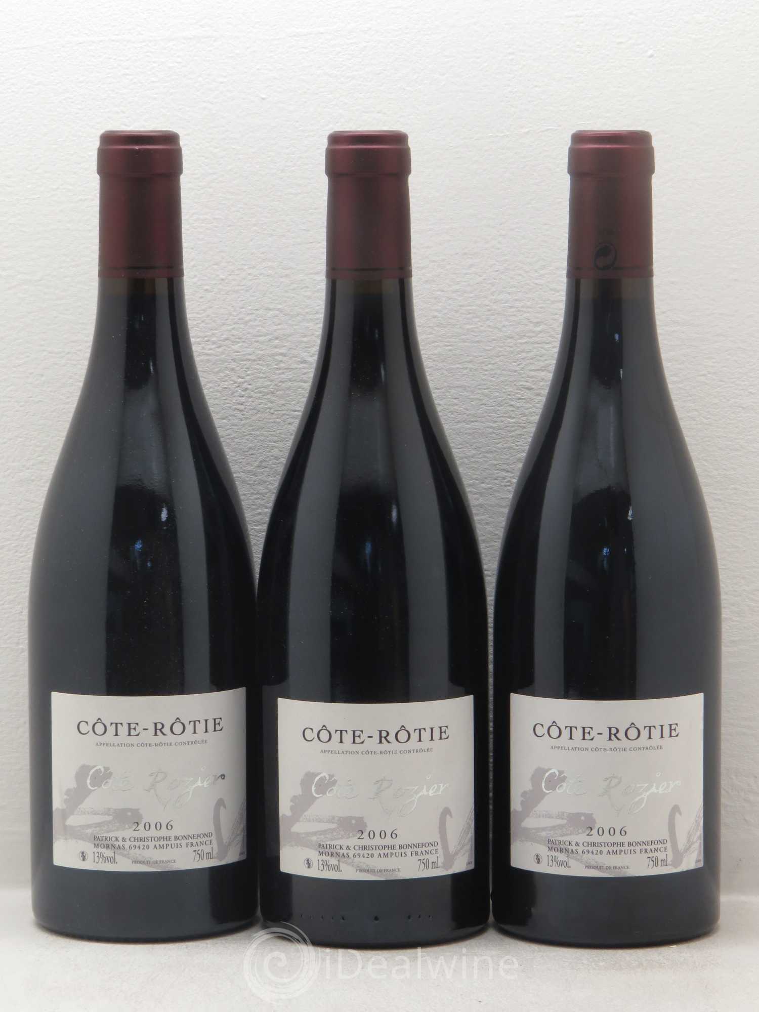 Côte-Rôtie Côte Rozier - Bonnefond (sans prix de réserve) 2006 - Posten von 6 Flaschen - 2