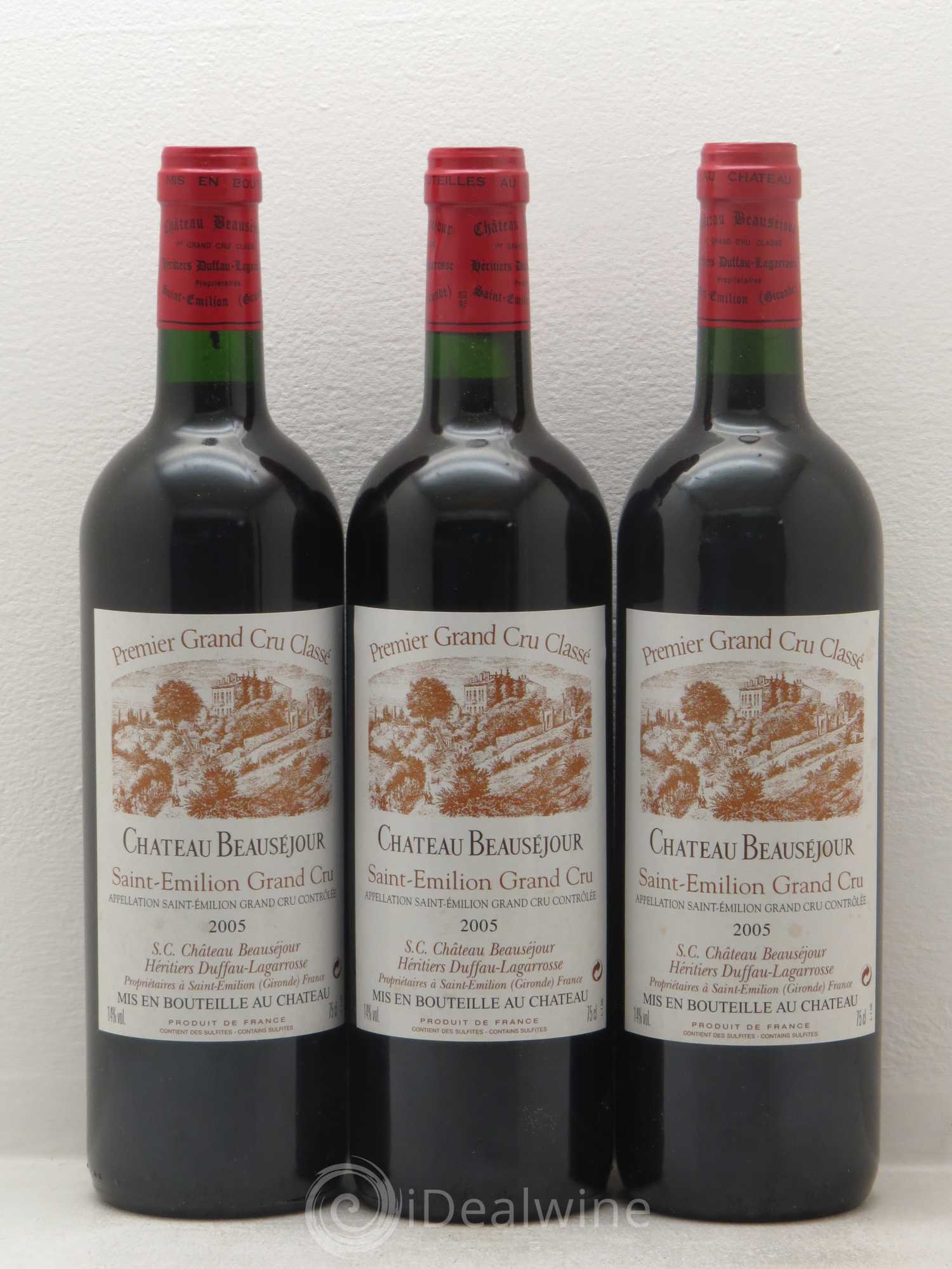 Château Beauséjour (Duffau-Lagarrosse) 1er Grand Cru Classé B 2005 - Lot de 6 bouteilles - 2