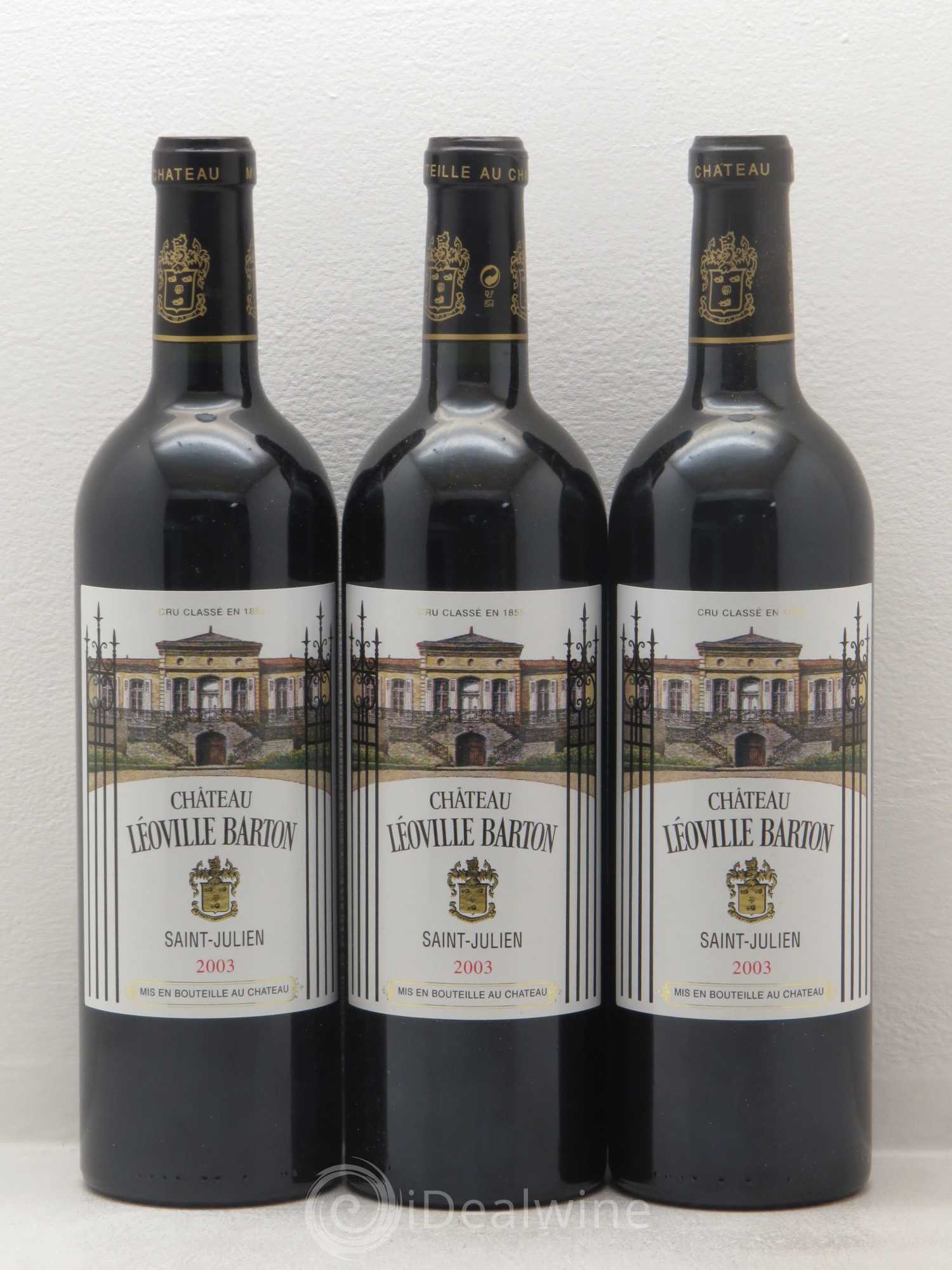 Château Léoville Barton 2ème Grand Cru Classé 2003 - Lot de 3 bouteilles - 0