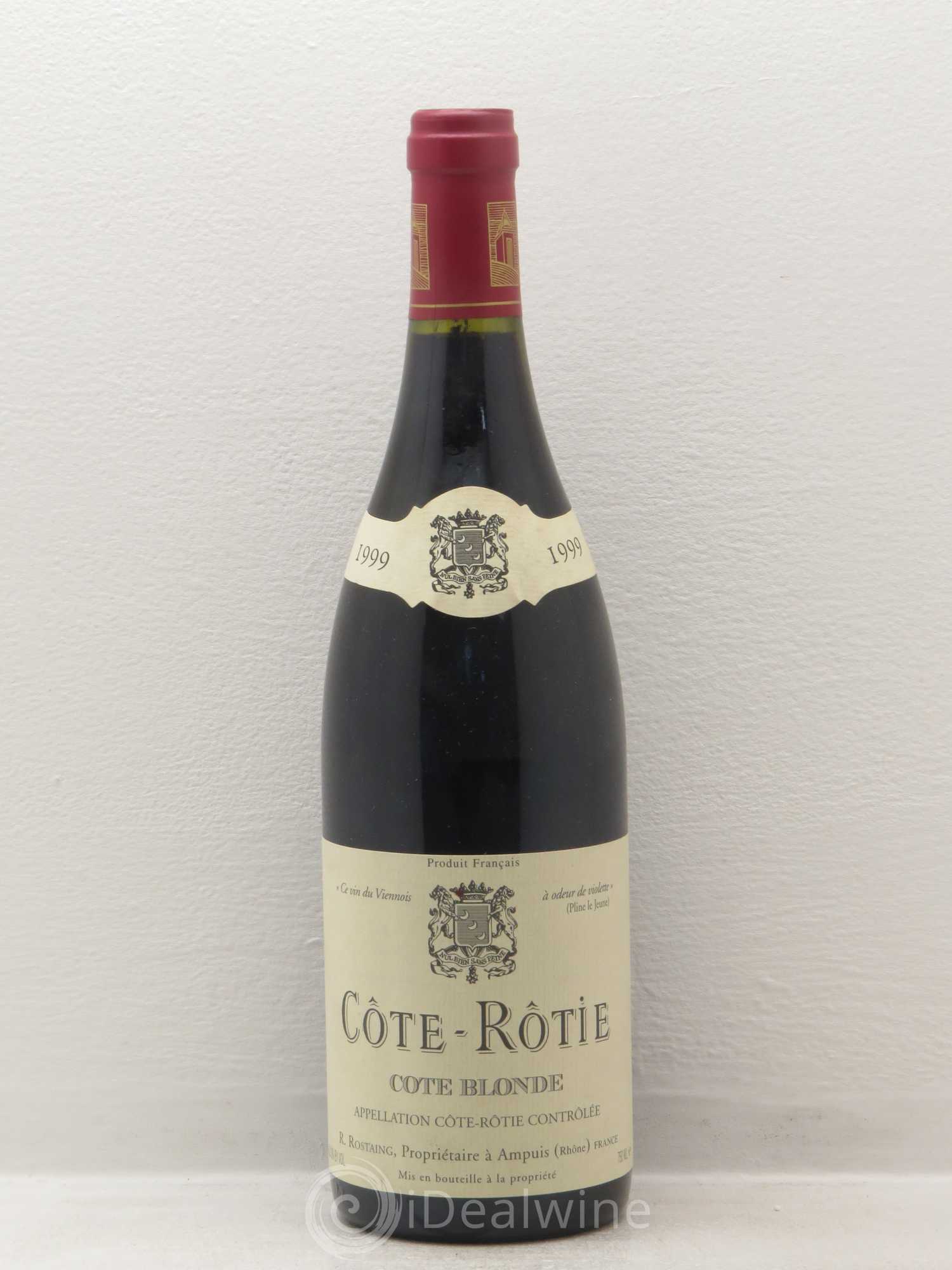 Côte-Rôtie Côte Blonde René Rostaing 1999 - Lot de 1 bouteille - 0