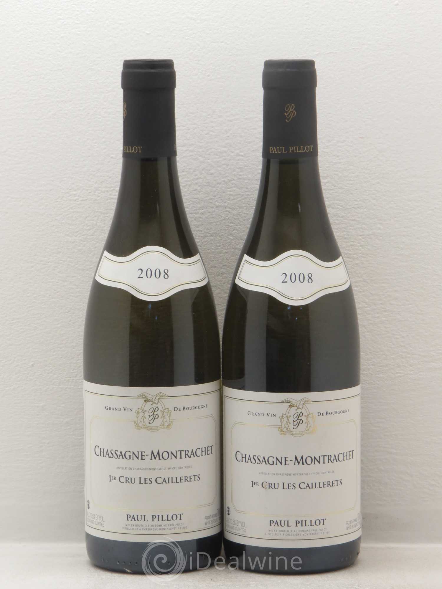 Chassagne-Montrachet 1er Cru Les Caillerets Paul Pillot (Domaine) 2008 - Lot de 2 bouteilles - 0