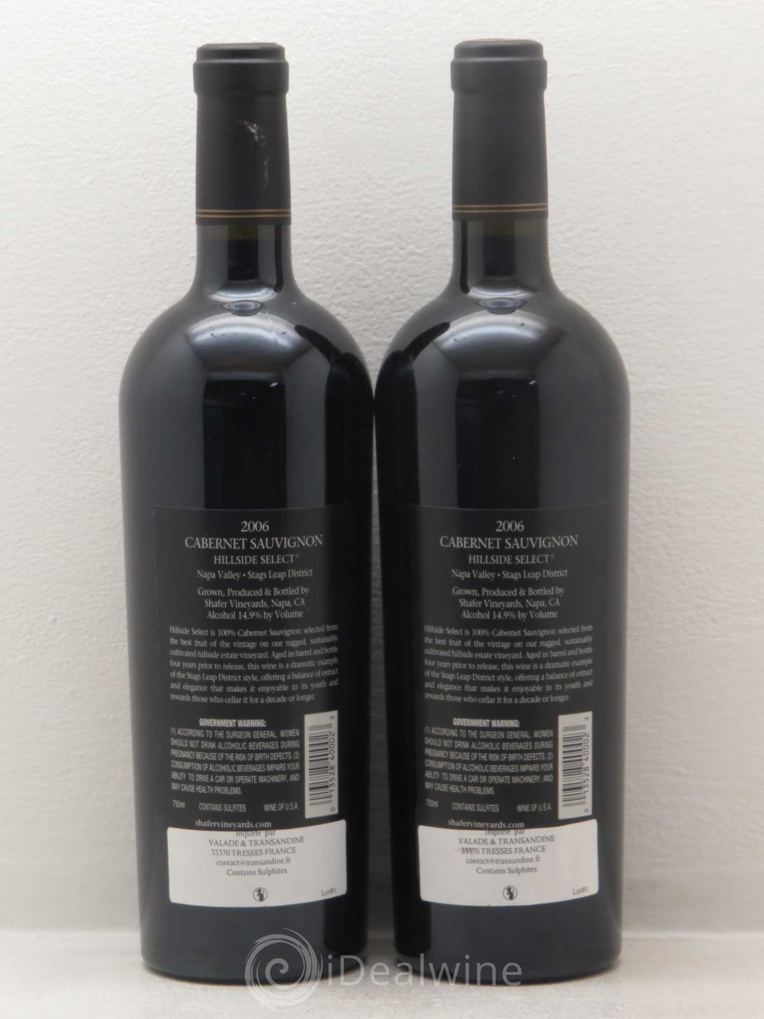 USA Napa Valley Shafer Hillside Select cabernet sauvignon 2006 - Posten von 2 Flaschen - 1