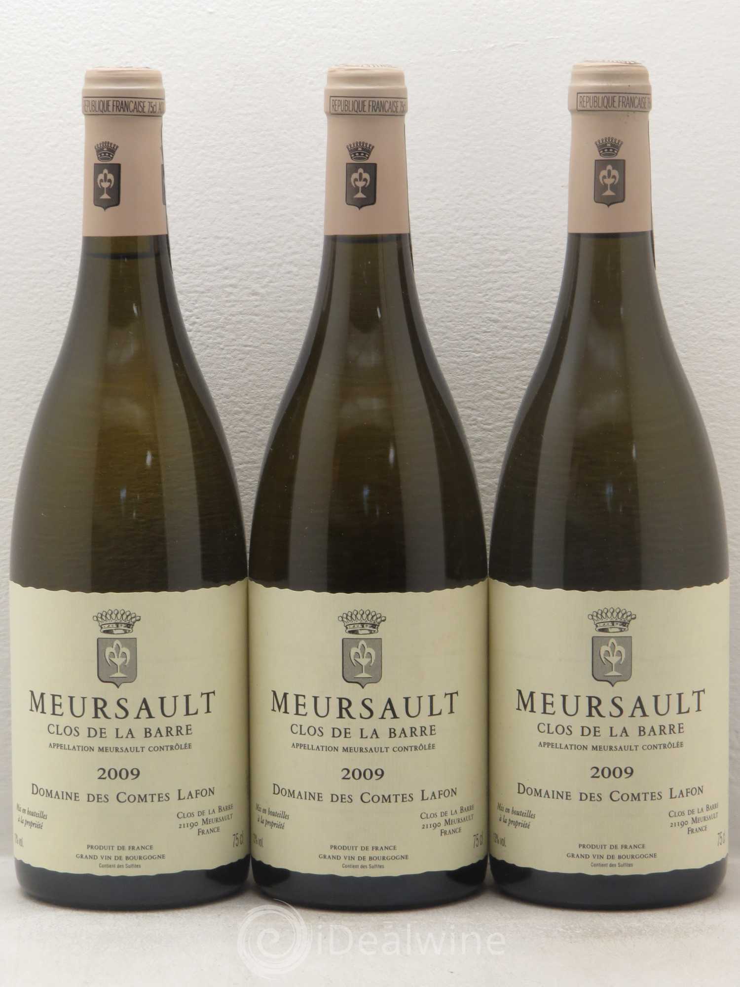 Meursault Clos de la Barre Comtes Lafon (Domaine des) 2009 - Lot de 3 bouteilles - 0