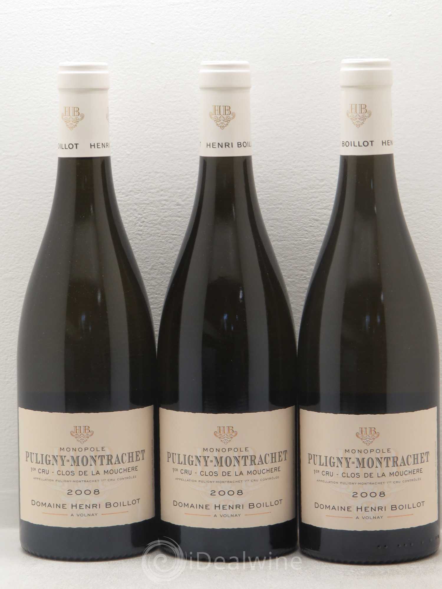 Puligny-Montrachet 1er Cru Clos de la Mouchère Henri Boillot (Domaine) 2008 - Lot de 3 bouteilles - 0