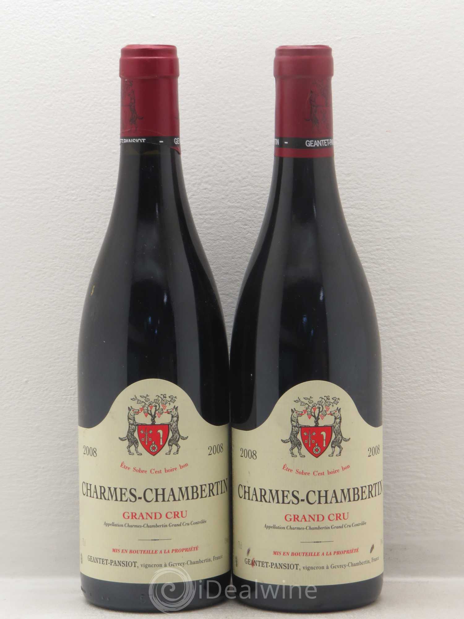 Charmes-Chambertin Grand Cru Geantet-Pansiot 2008 - Lot de 2 bouteilles - 0