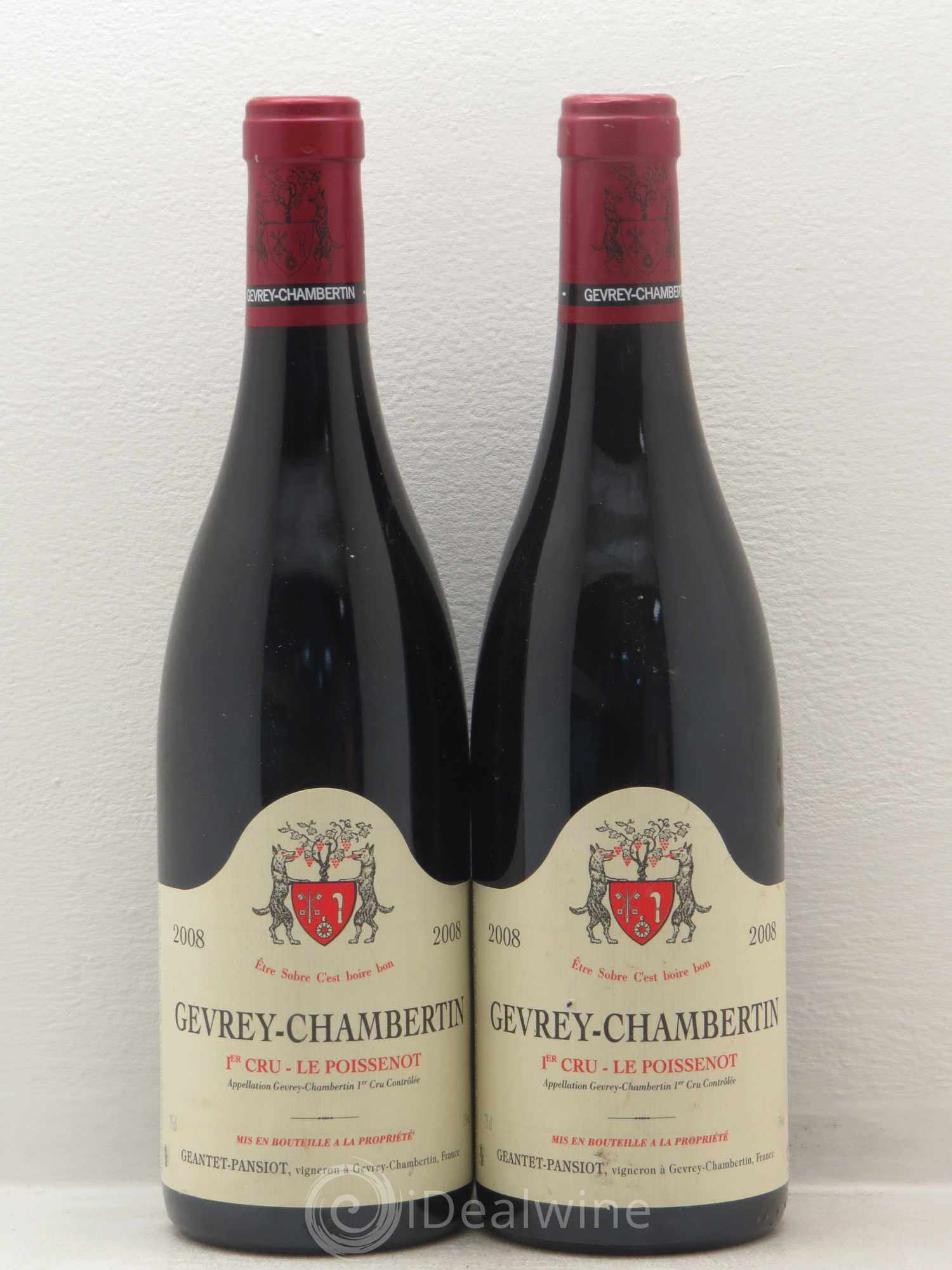 Gevrey-Chambertin 1er Cru Le Poissenot Geantet-Pansiot 2008 - Lot de 2 bouteilles - 0