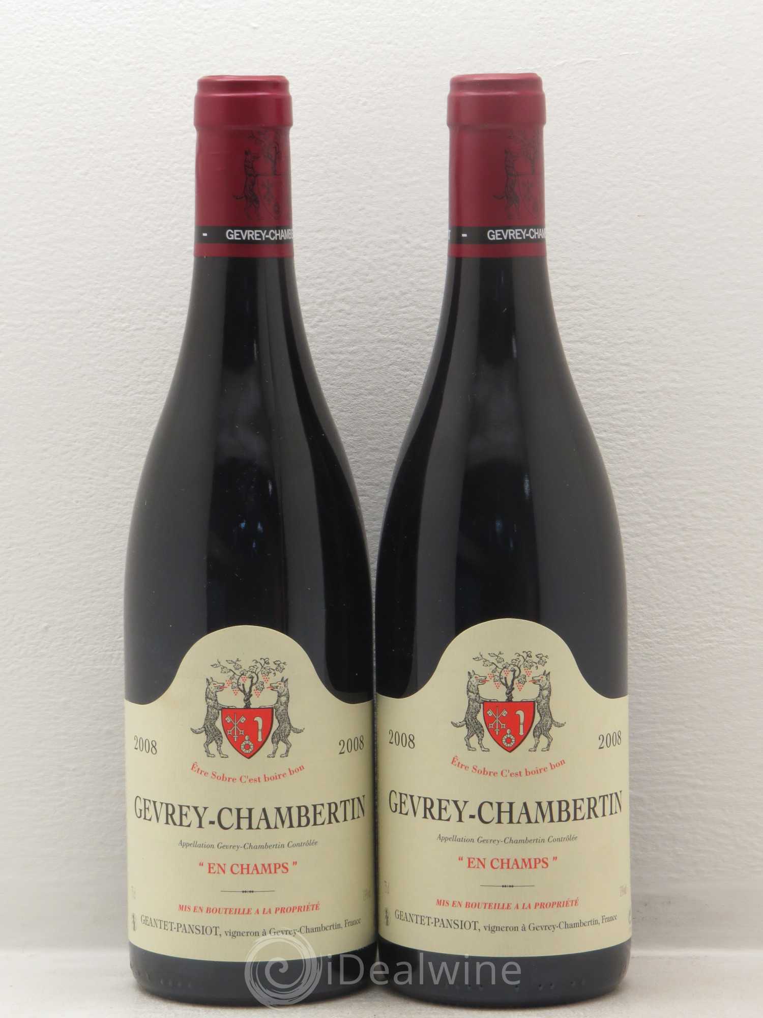 Gevrey-Chambertin En Champs Geantet-Pansiot 2008 - Lot de 2 bouteilles - 0