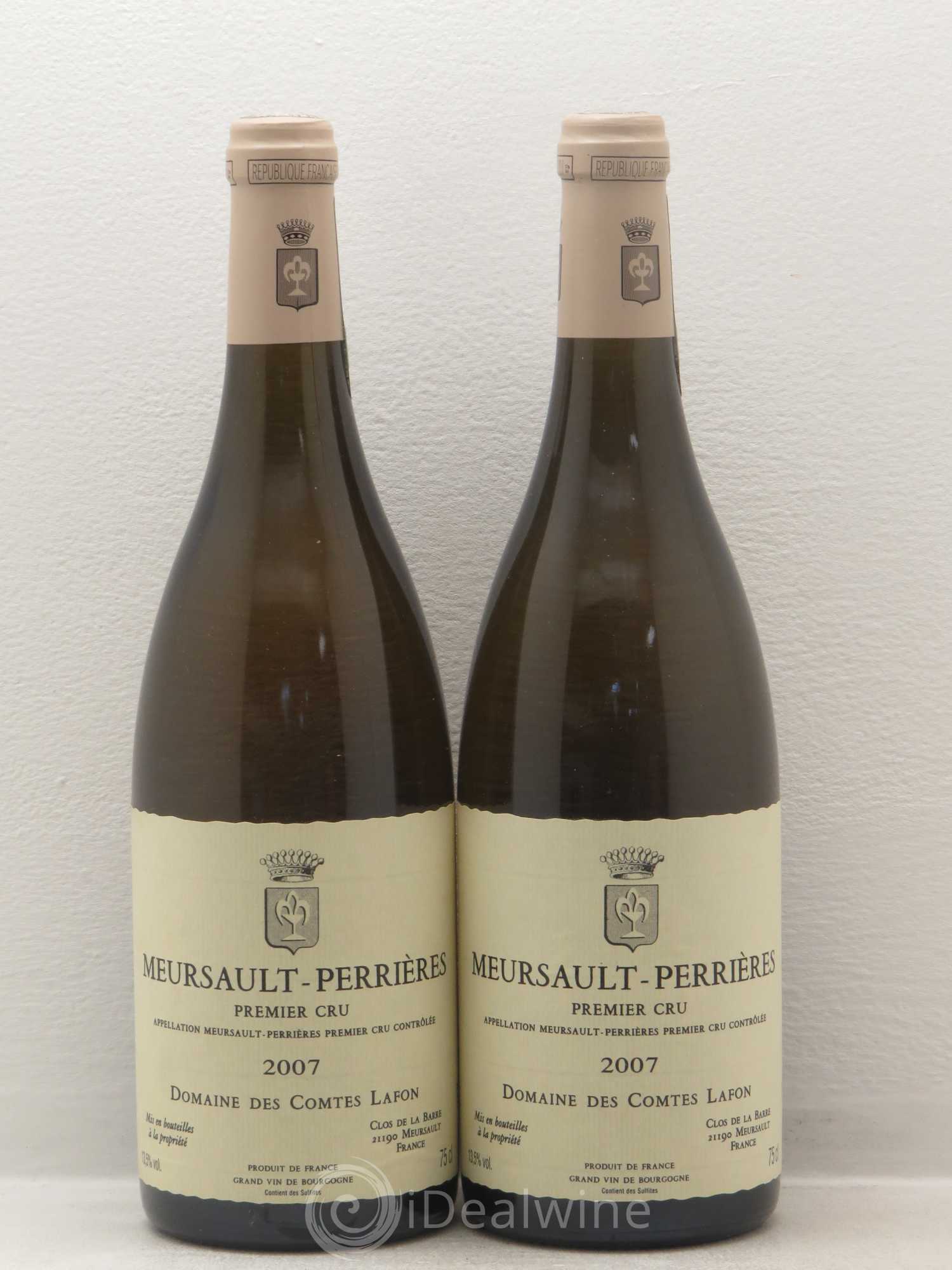 Meursault 1er Cru Perrières Comtes Lafon (Domaine des) 2007 - Posten von 2 Flaschen - 0