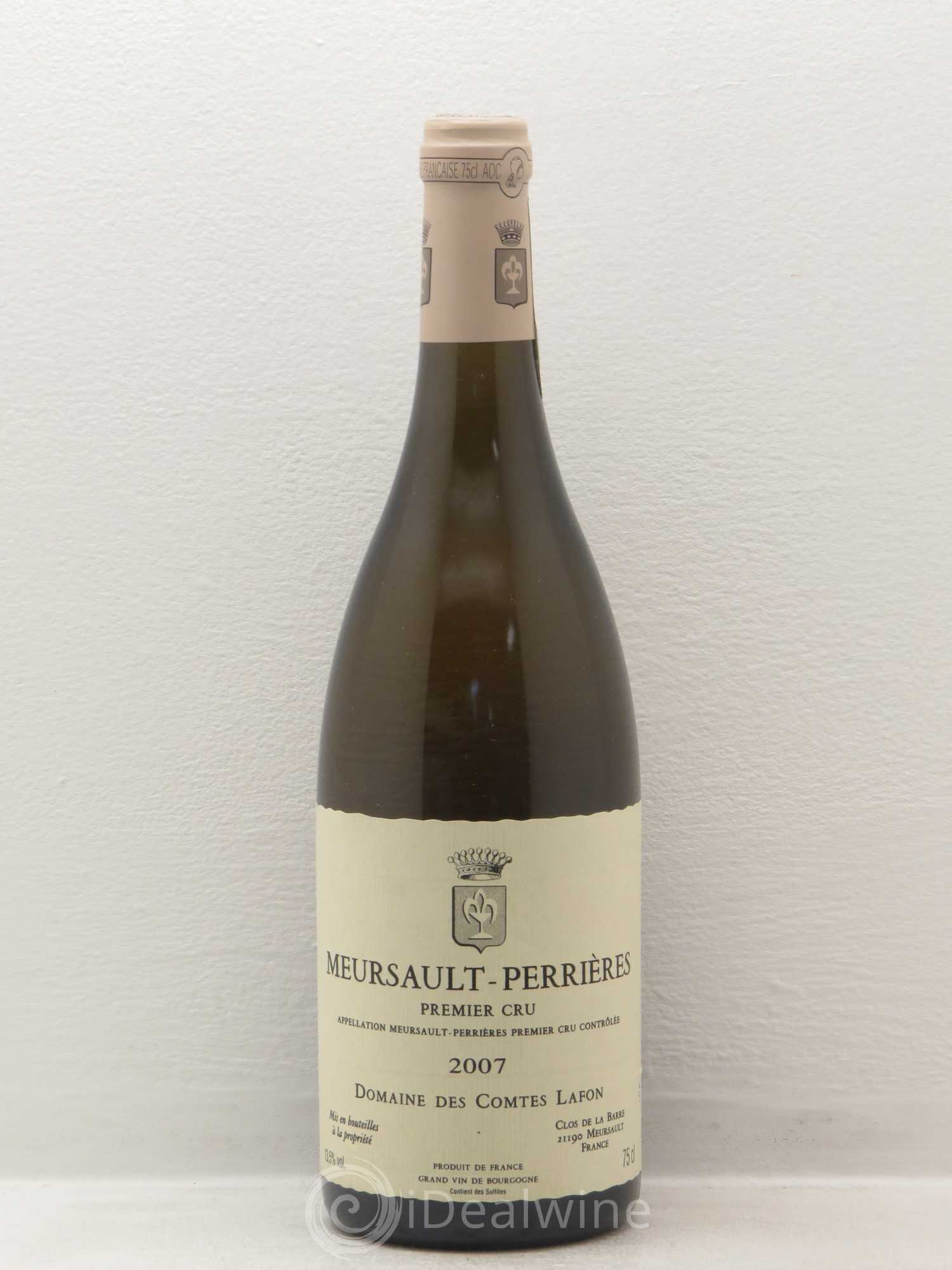 Meursault 1er Cru Perrières Comtes Lafon (Domaine des) 2007 - Lot de 1 bouteille - 0