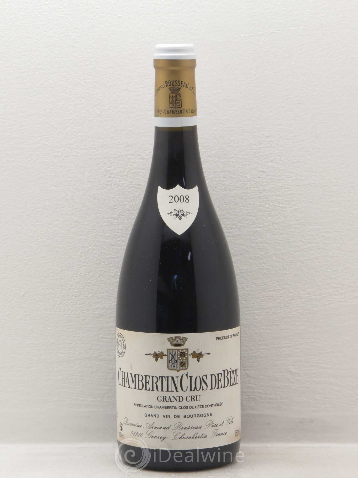 Chambertin Clos de Bèze Grand Cru Armand Rousseau (Domaine) 2008 - Lot de 1 bouteille - 0