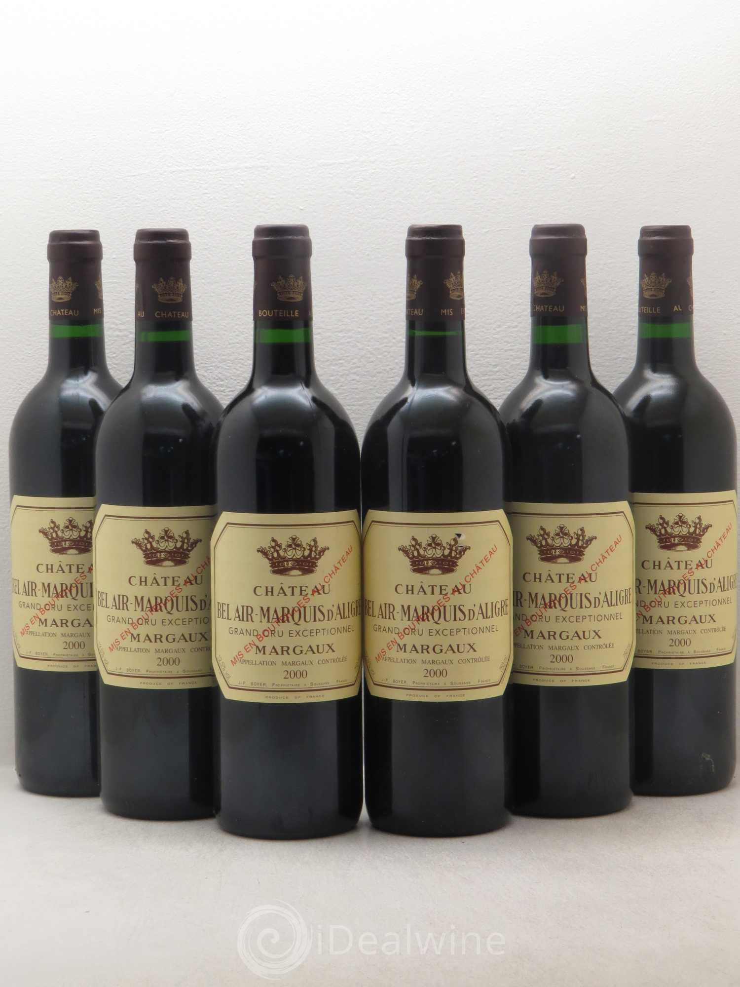 Château Bel Air Marquis d'Aligre 2000 - Lot de 6 bouteilles - 0