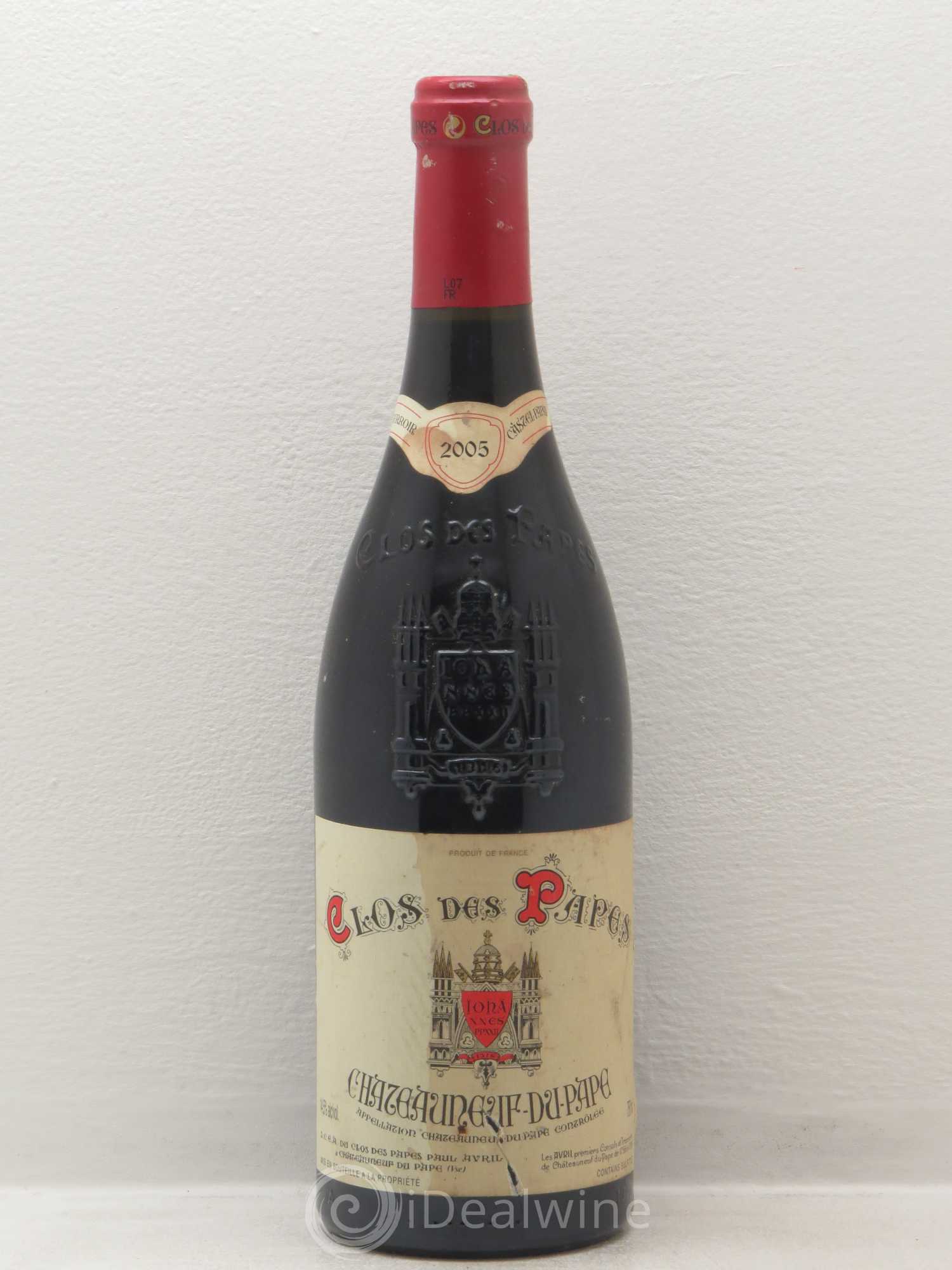 Châteauneuf-du-Pape Clos des Papes - Paul Avril 2005 - Lot de 1 bouteille - 0