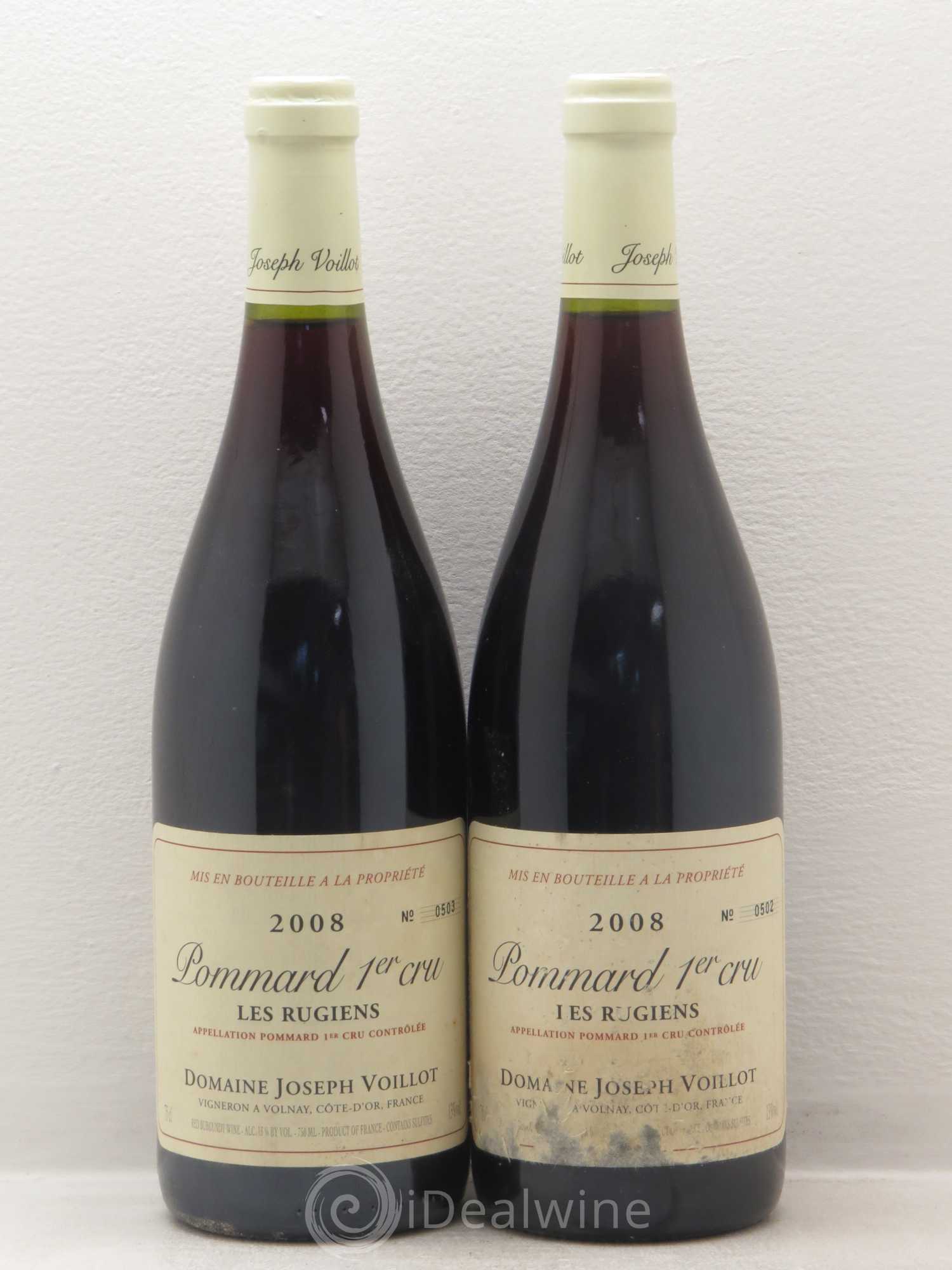 Pommard 1er Cru Les Rugiens J. Voillot 2008 - Posten von 2 Flaschen - 0