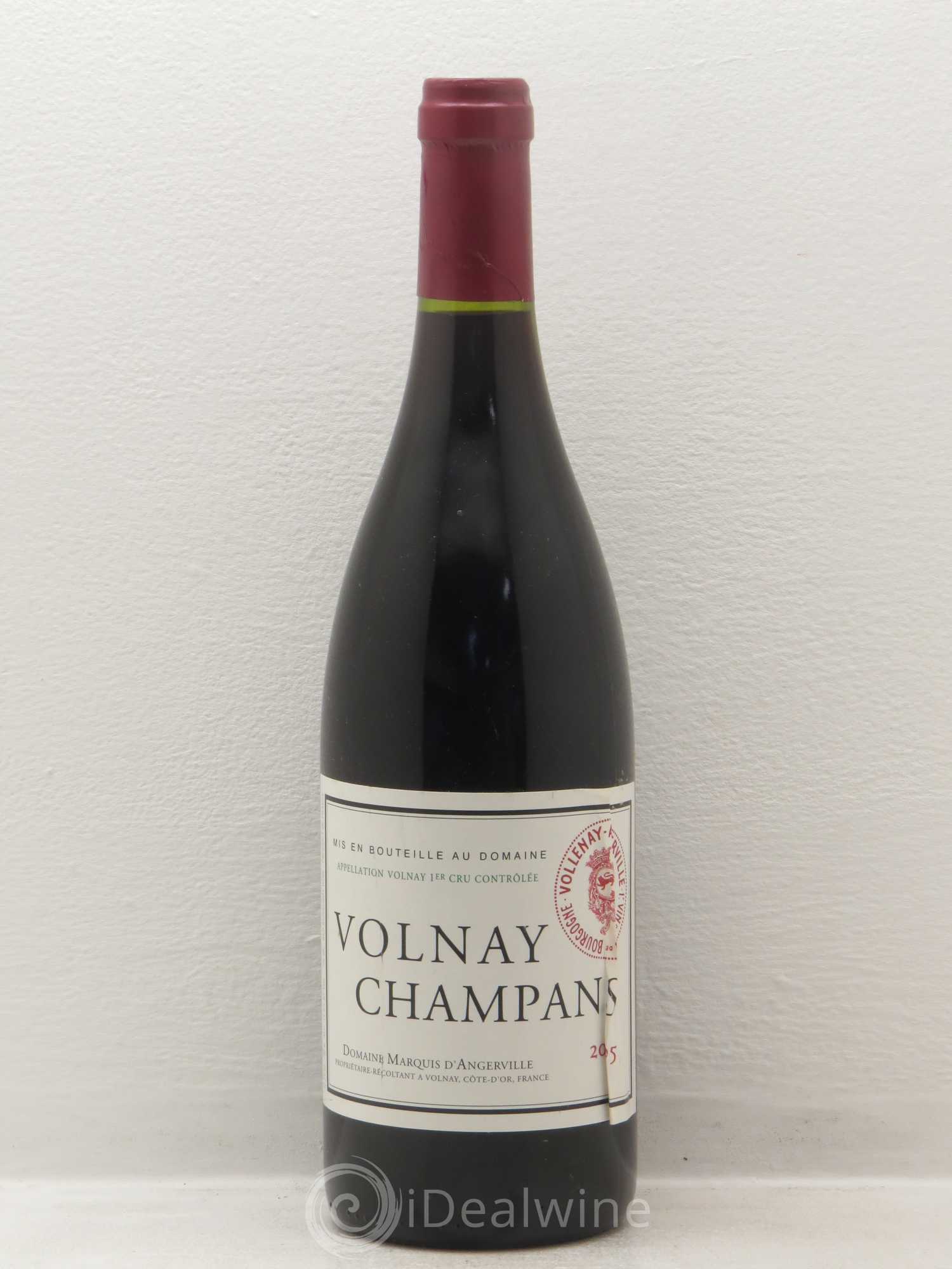 Volnay 1er Cru Champans Marquis d'Angerville (Domaine) 2005 - Lot de 1 bouteille - 0