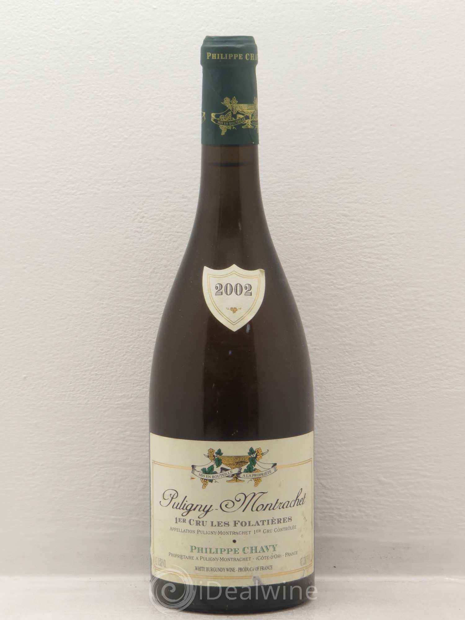 Puligny-Montrachet 1er Cru Les Folatières Chavy-Chouet Domaine Chavy 2002 - Lot de 1 bouteille - 0