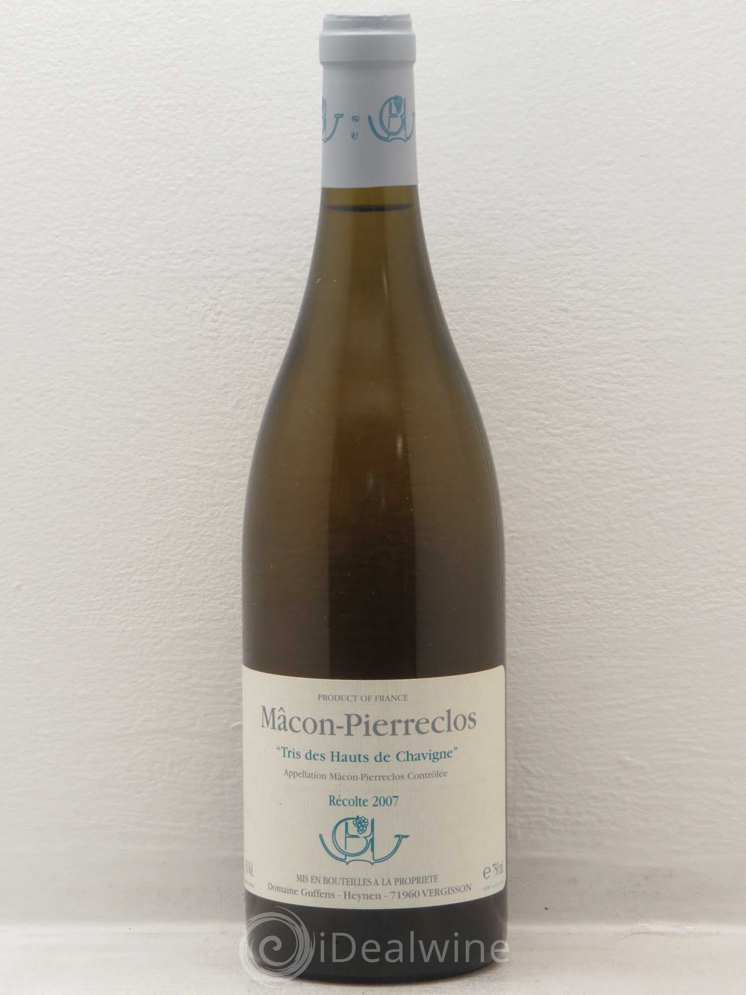 Pouilly-Fuissé Tris Des Hauts De Chavigne Guffens Heynen (sans prix de réserve) 2007 - Posten von 1 Flasche - 0