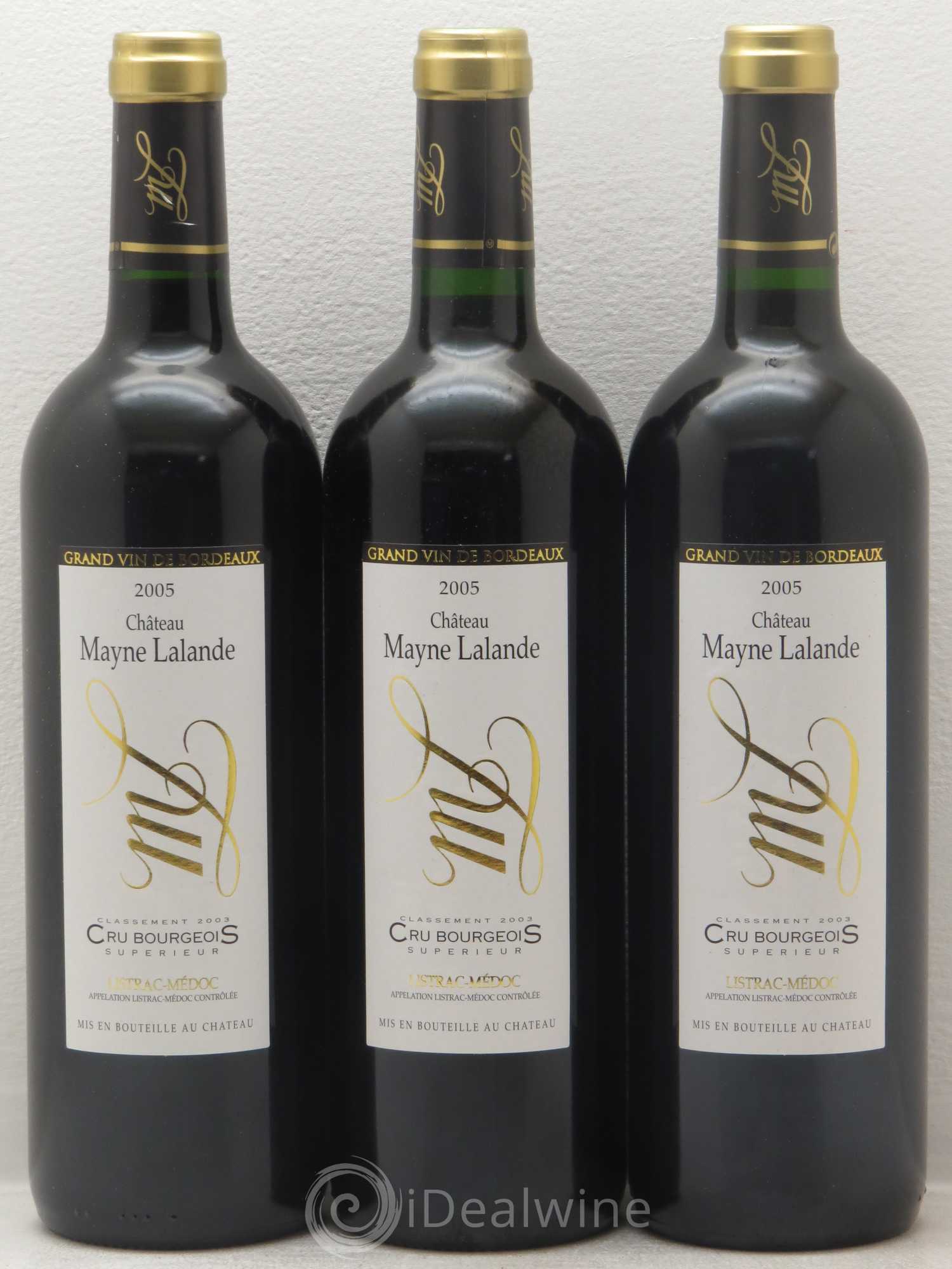 Château Mayne Lalande Cru Bourgeois 2005 - Lot de 12 bouteilles - 1