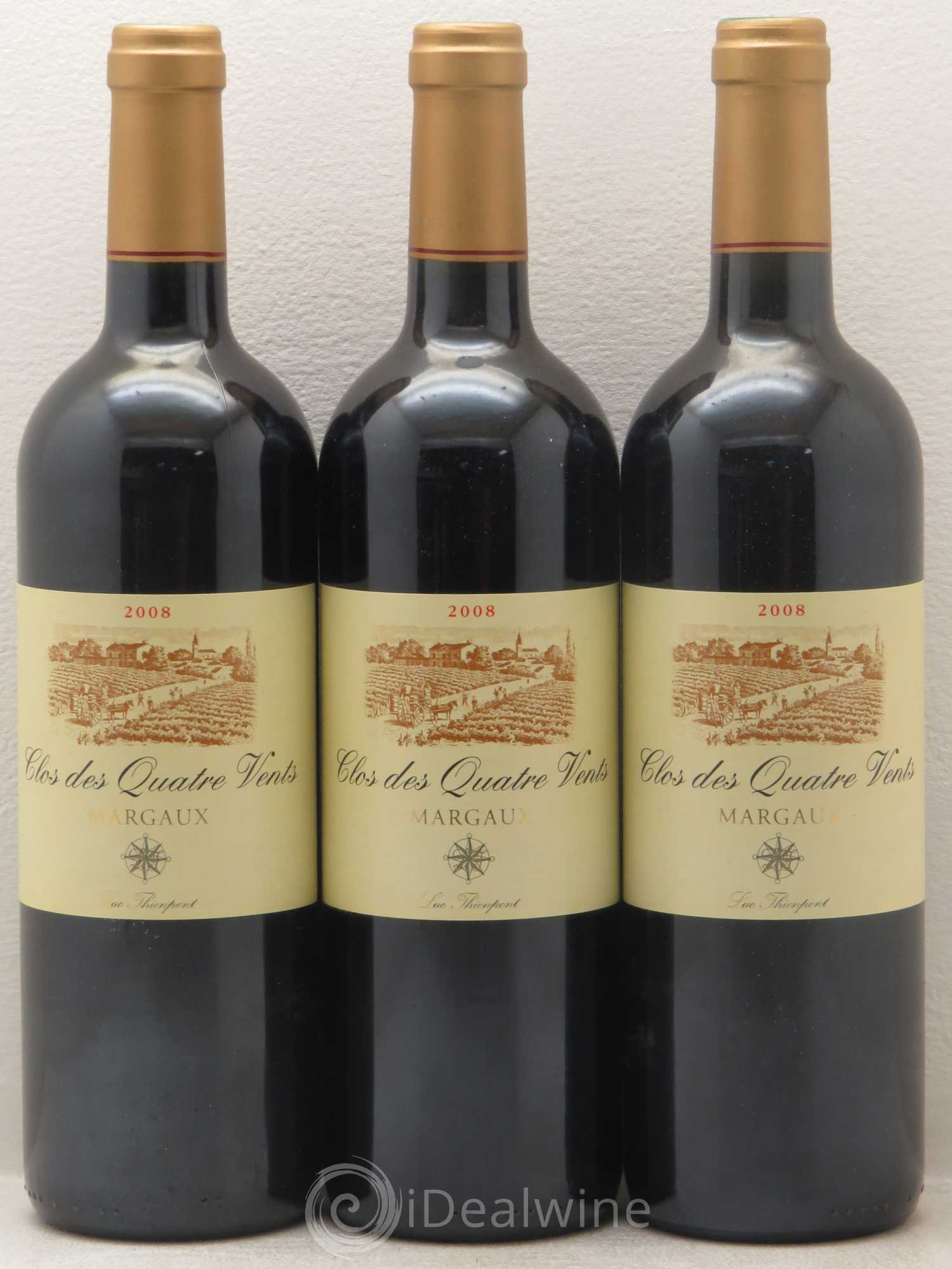 Bordeaux Margaux Clos Des Quatre Vents 2008 - Posten von 12 Flaschen - 1