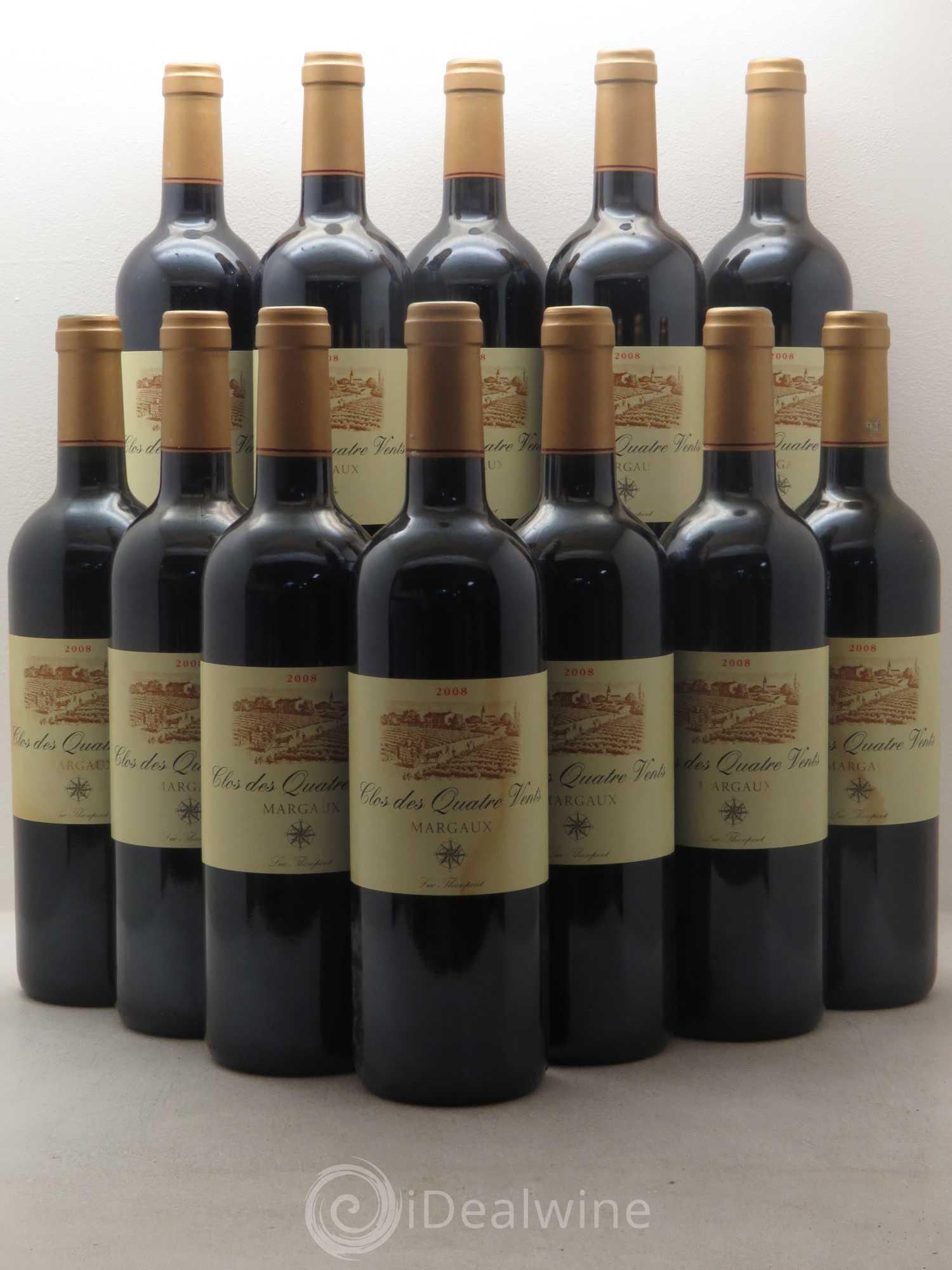 Bordeaux Margaux Clos Des Quatre Vents 2008 - Posten von 12 Flaschen - 0