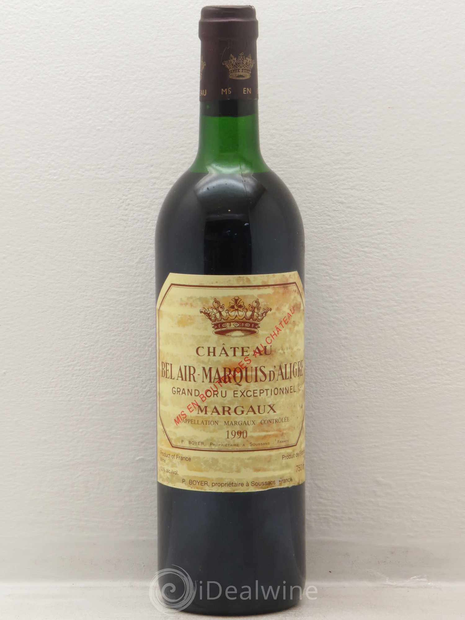 Château Bel Air Marquis d'Aligre 1990 - Lot de 1 bouteille - 0