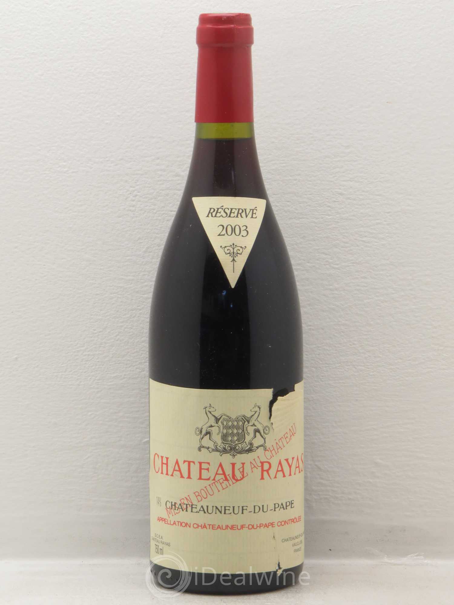 Châteauneuf-du-Pape Château Rayas Emmanuel Reynaud 2003 - Lot de 1 bouteille - 0