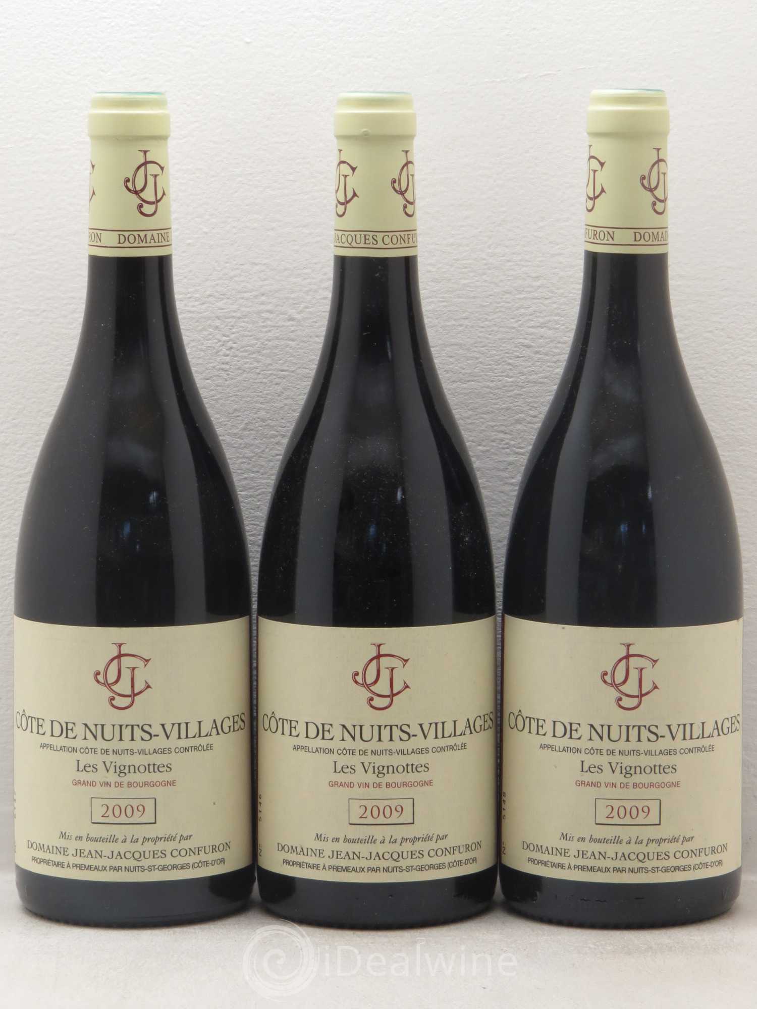 Côte de Nuits-Villages Les Vignottes Jean-Jacques Confuron 2009 - Lot de 3 bouteilles - 0