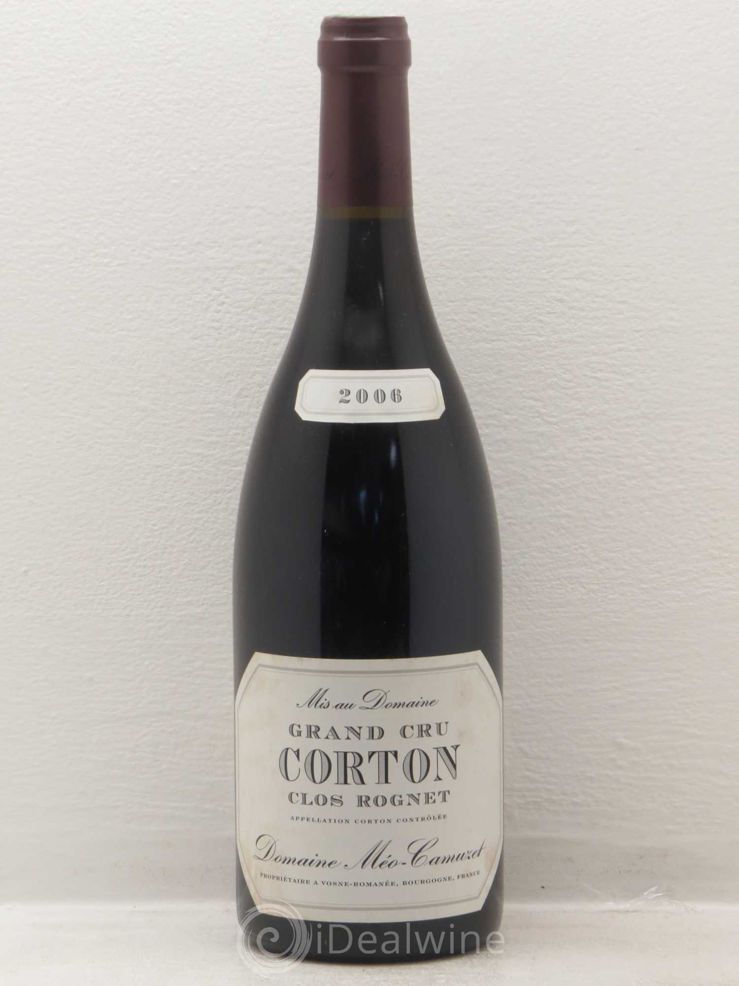 Corton Grand Cru Clos Rognet Méo-Camuzet (Domaine) 2006 - Lot de 1 bouteille - 0